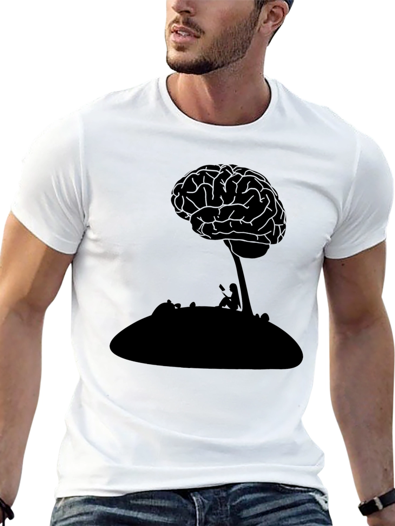 Brain Tree Graphic Tee - Thoughtful Design
