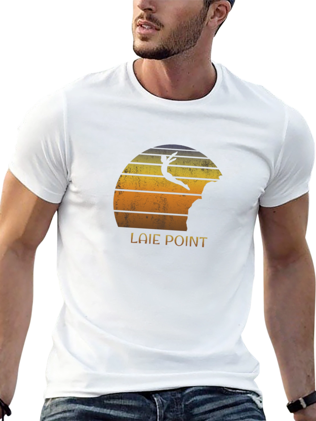 Laie Point Retro Sunset Cliff Diver T-Shirt