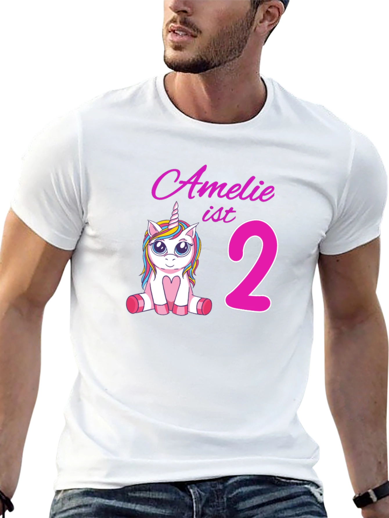 Amelie is 2! Unicorn Birthday T-Shirt