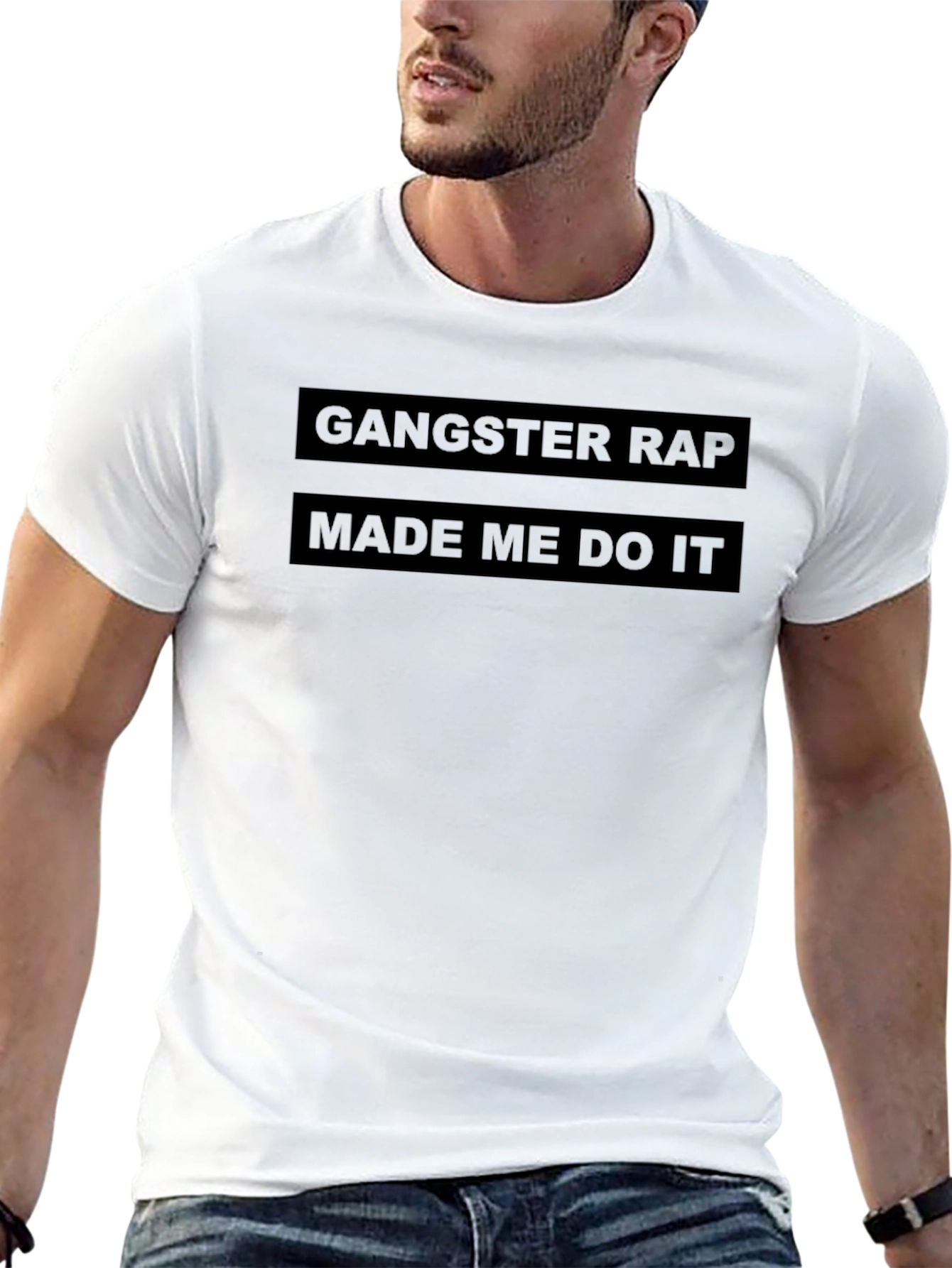 Gangster Rap Made Me Do It Graphic Tee