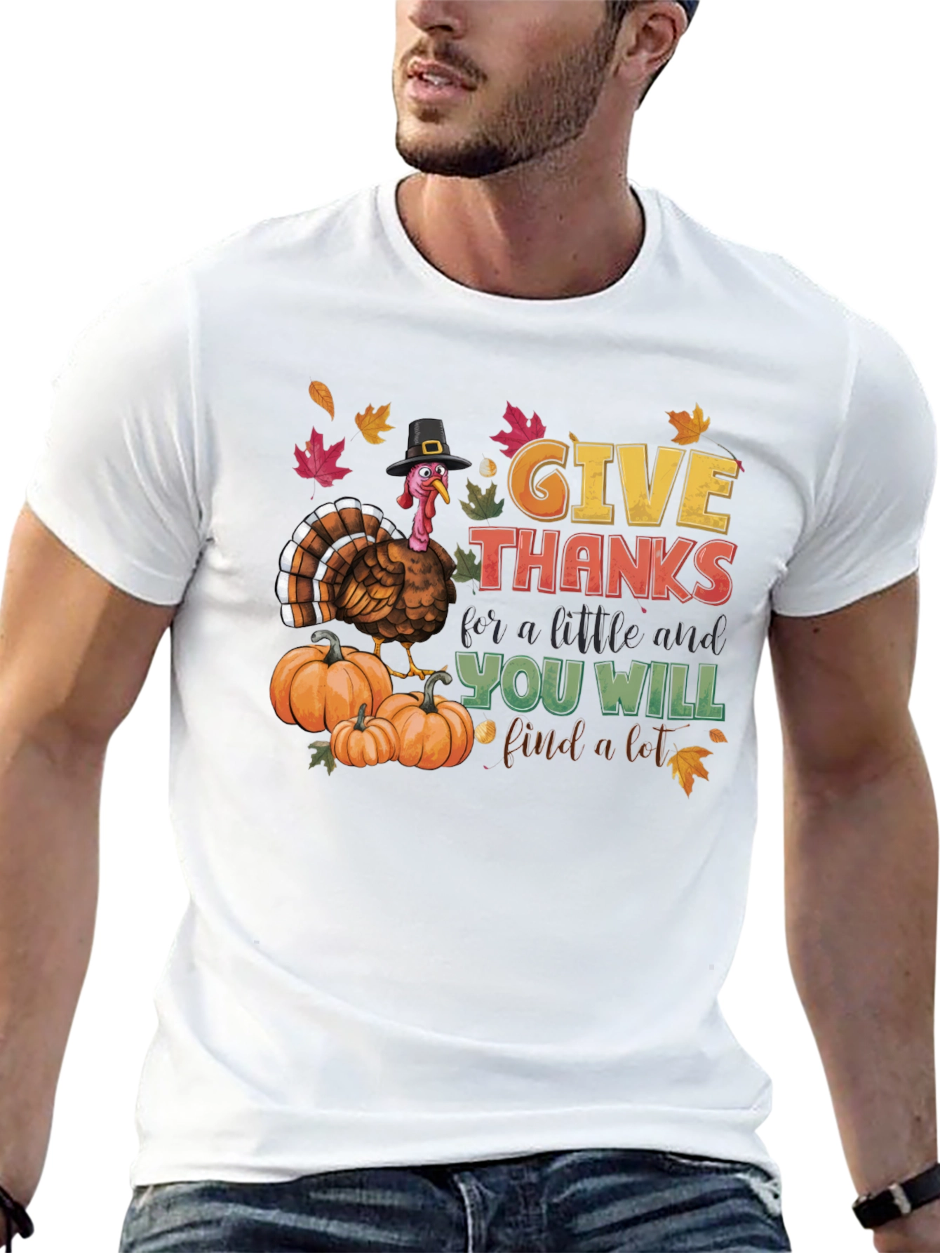 Give Thanks Turkey T-Shirt - Thanksgiving Apparel