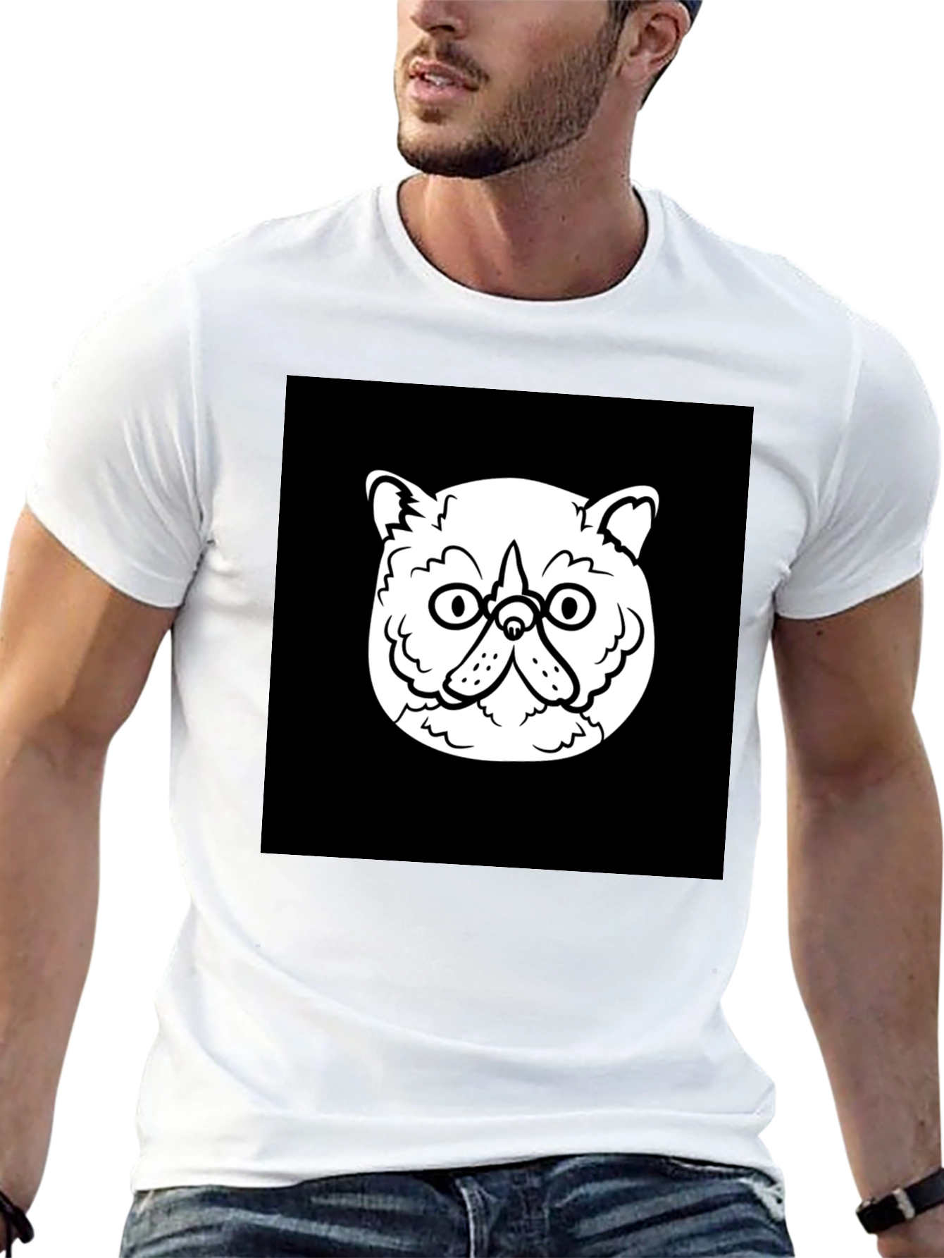 Cool Cat Graphic Black T-Shirt