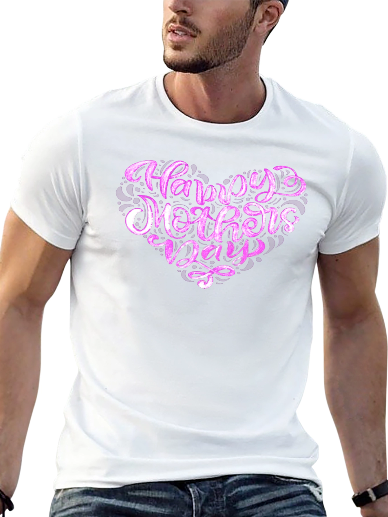 Happy Mothers Day Graphic Tee - Black