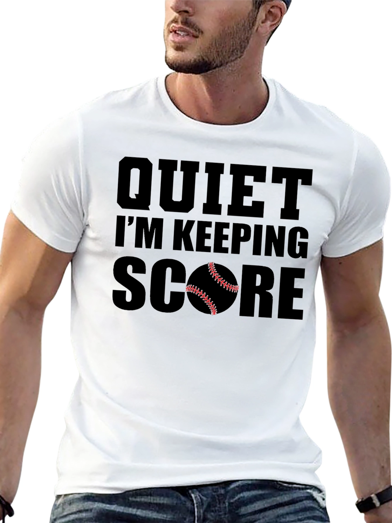 Quiet Im Keeping Score Baseball T-Shirt