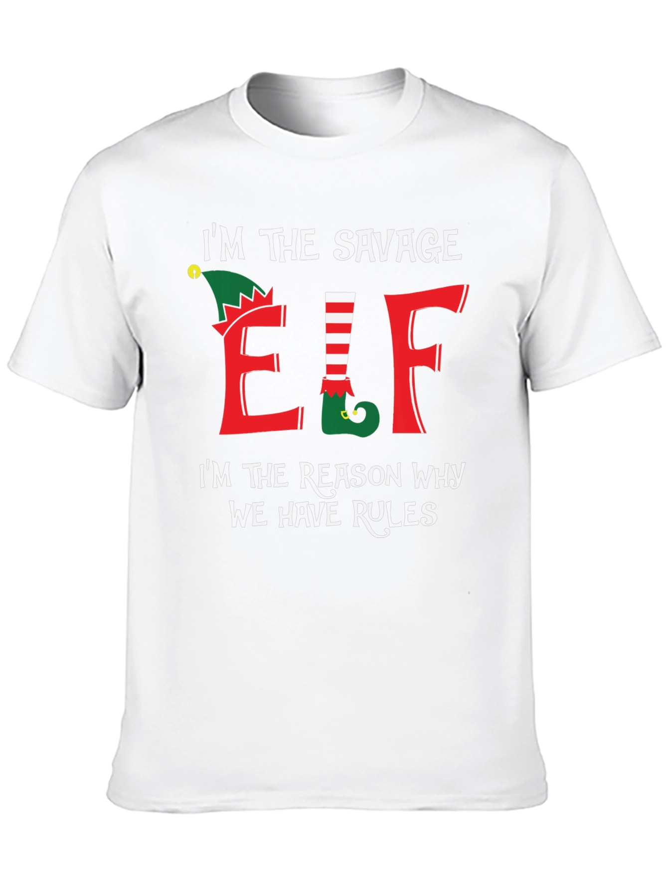 Savage Elf T-Shirt Christmas Holiday Tee