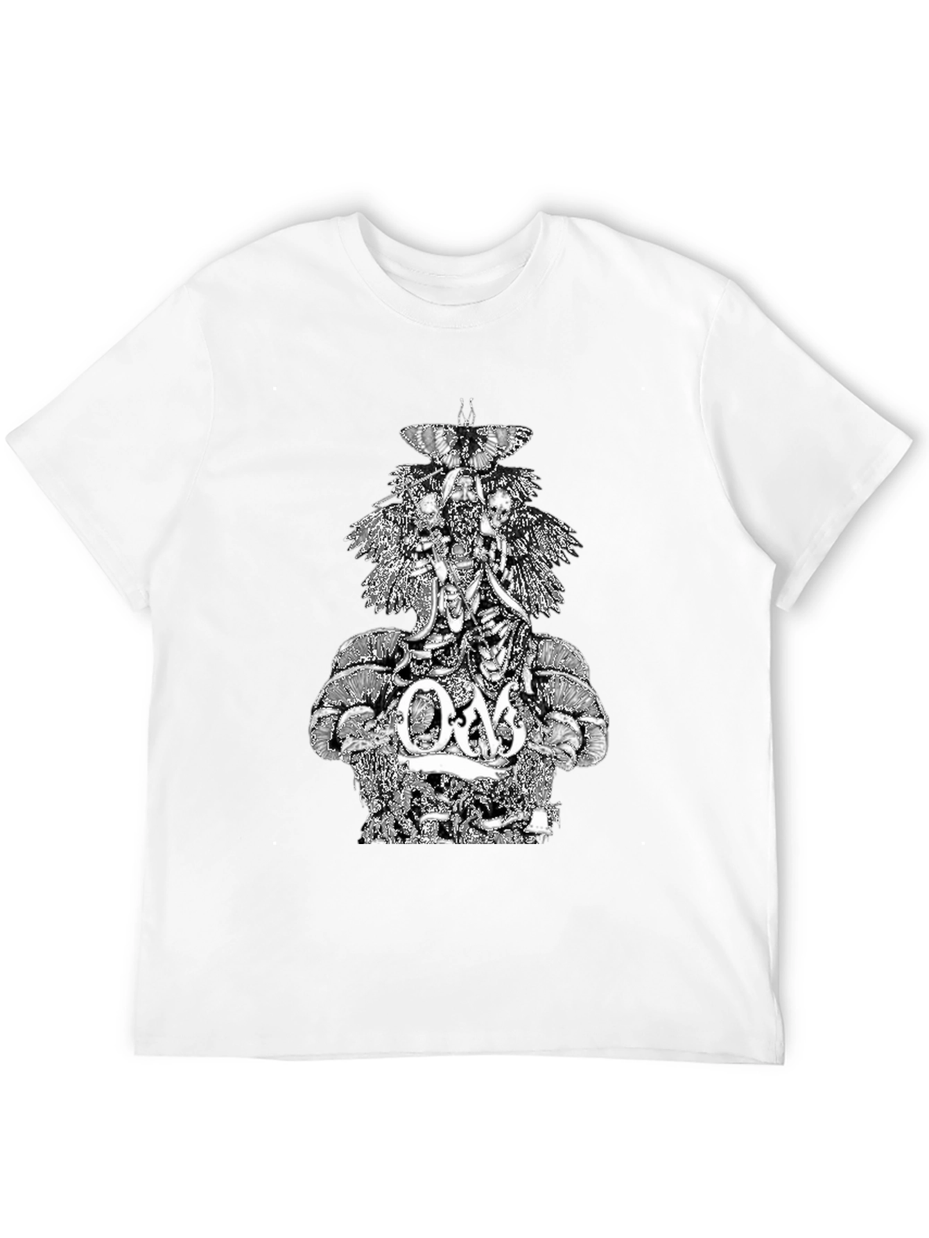 Om Band Graphic Tee - Black Cotton T-Shirt