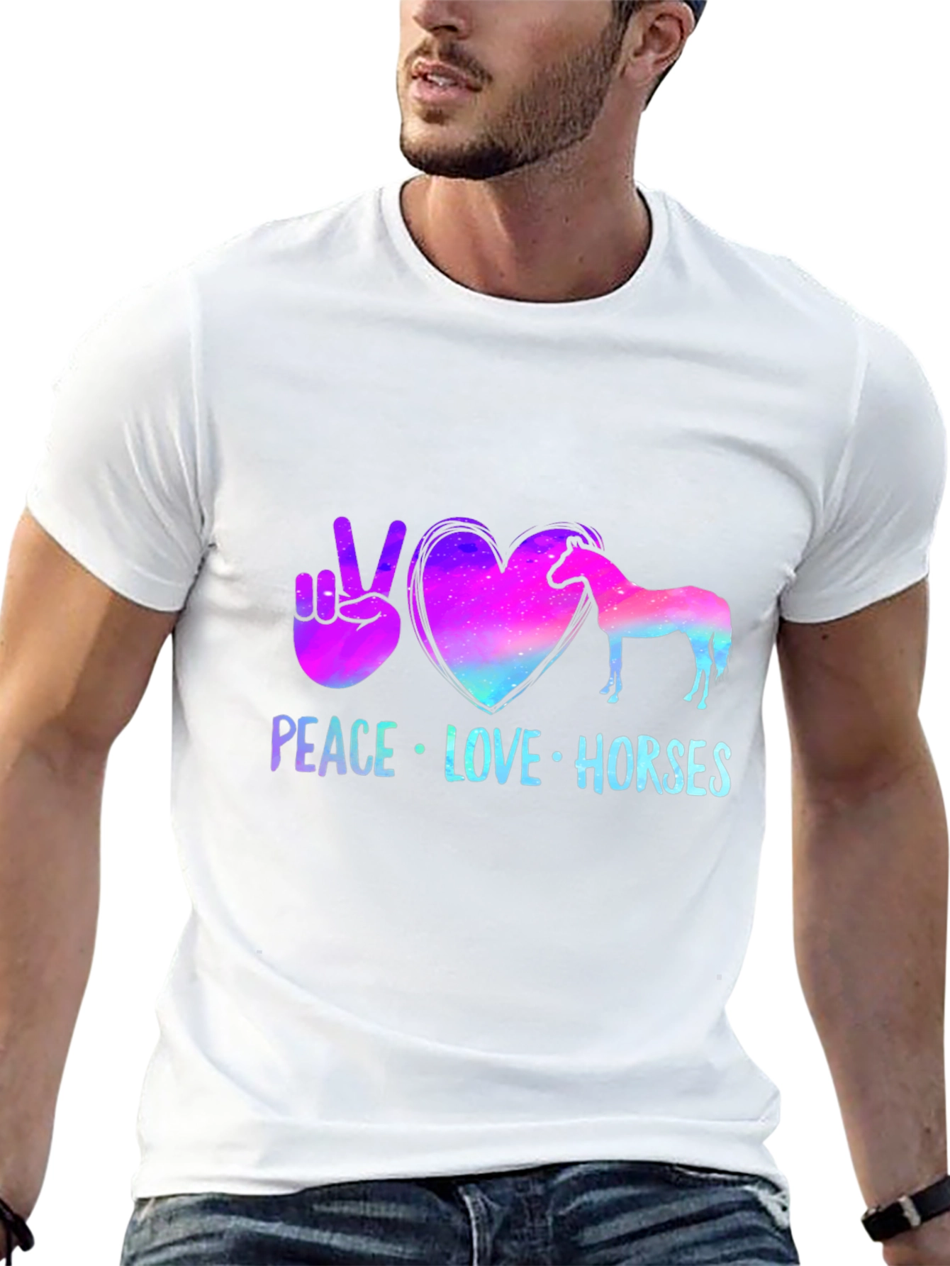 Peace Love Horses Graphic Tee