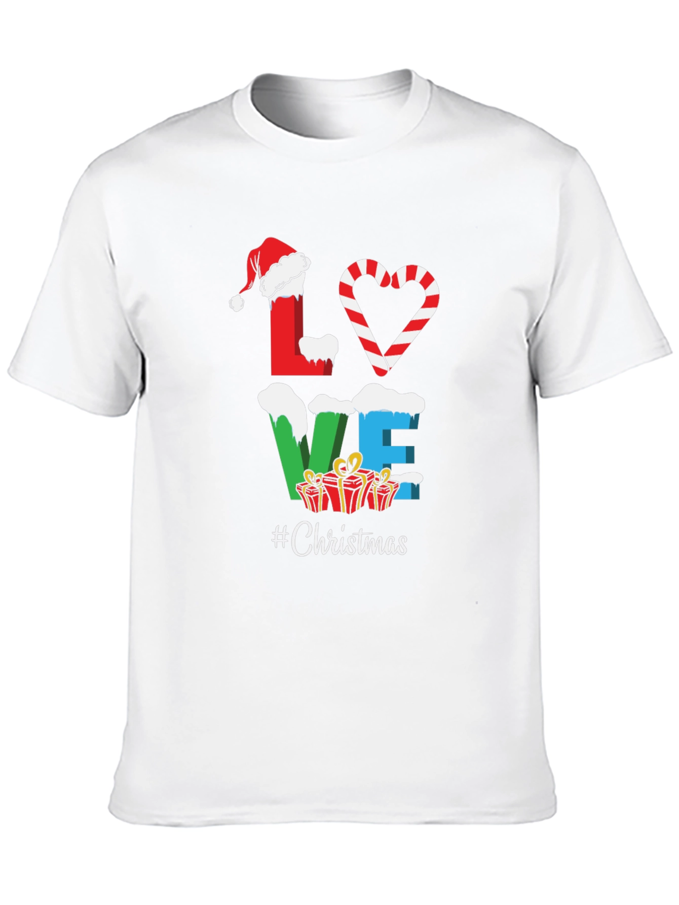 Festive Christmas Love Graphic Tee - Holiday Style