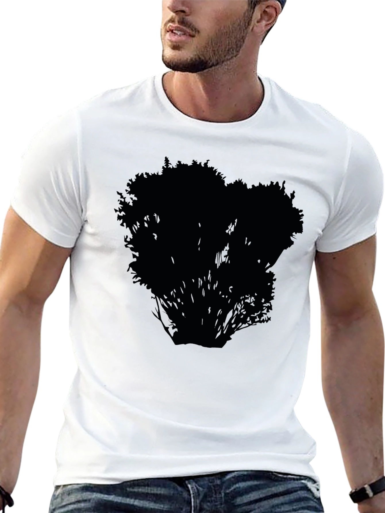 Silhouette Tree Black Graphic Tee