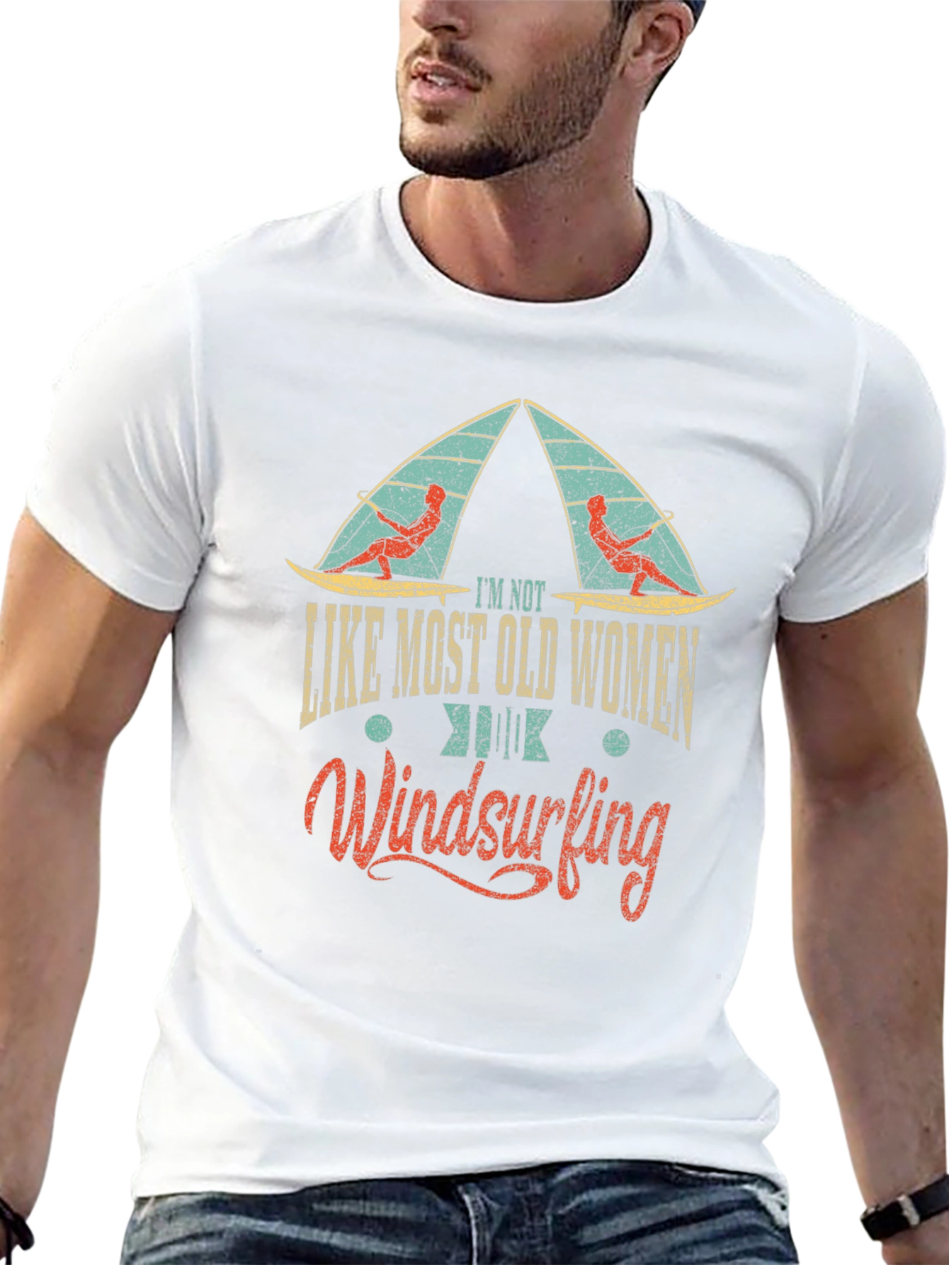 Im Not Like Most Old Women Windsurfing T-Shirt