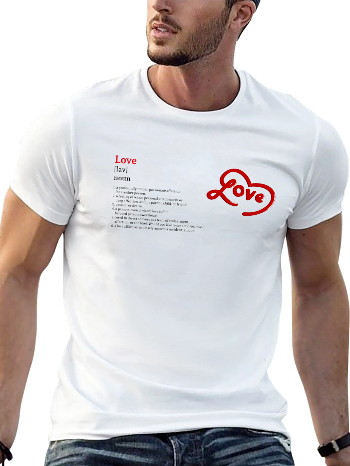 Love Definition Black T-Shirt - Stylish Casual Wear