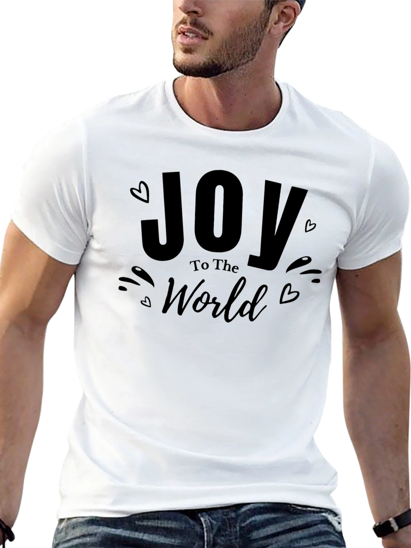 Joy to the World Black Graphic Tee Shirt