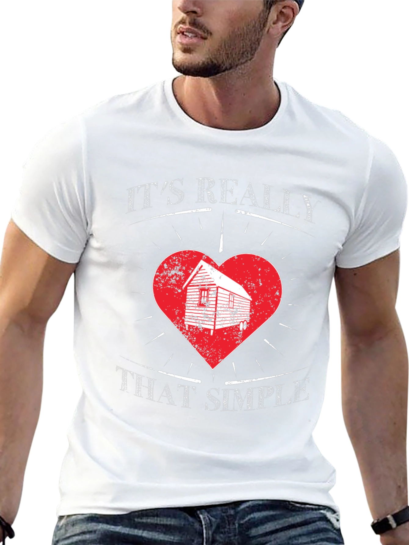 Its Really That Simple T-Shirt Cabin in Heart Design