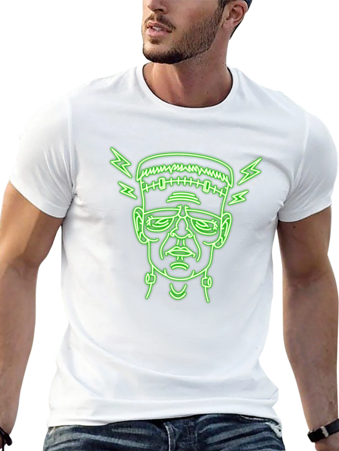 Frankenstein Neon Graphic T-Shirt