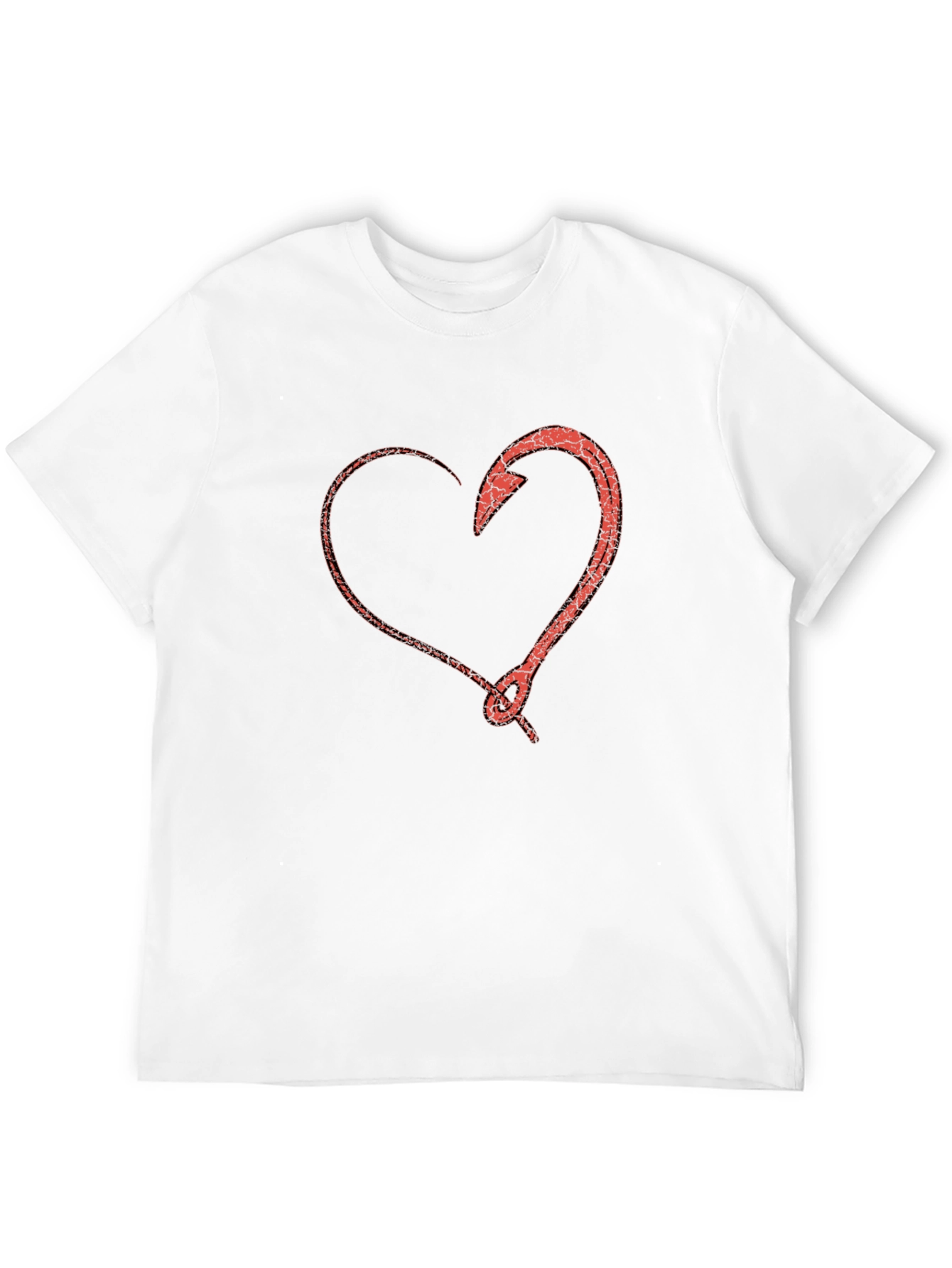 Heart Hook T-Shirt - Fishing Love Tee