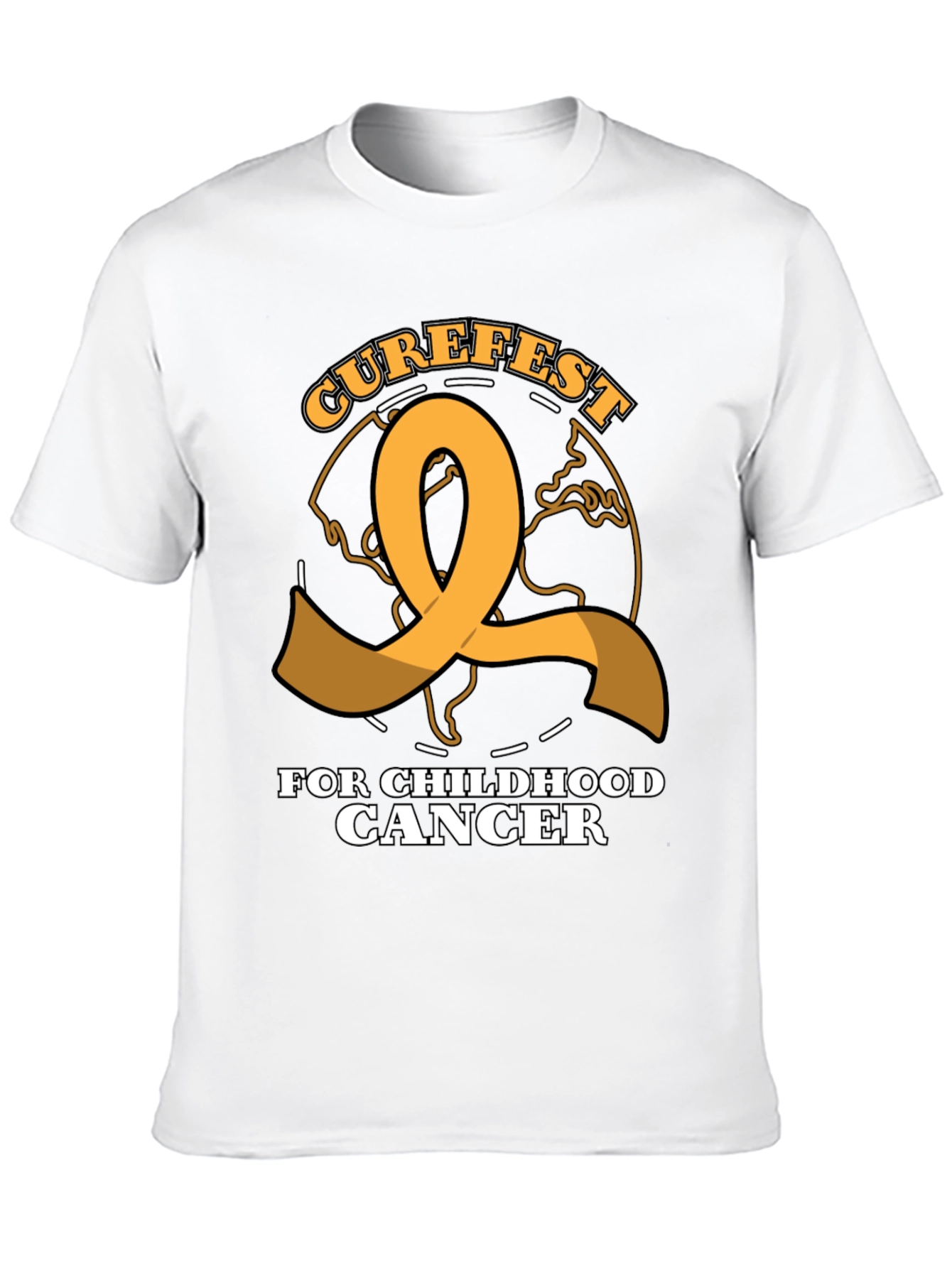 Curefest Childhood Cancer Awareness Ribbon T-Shirt