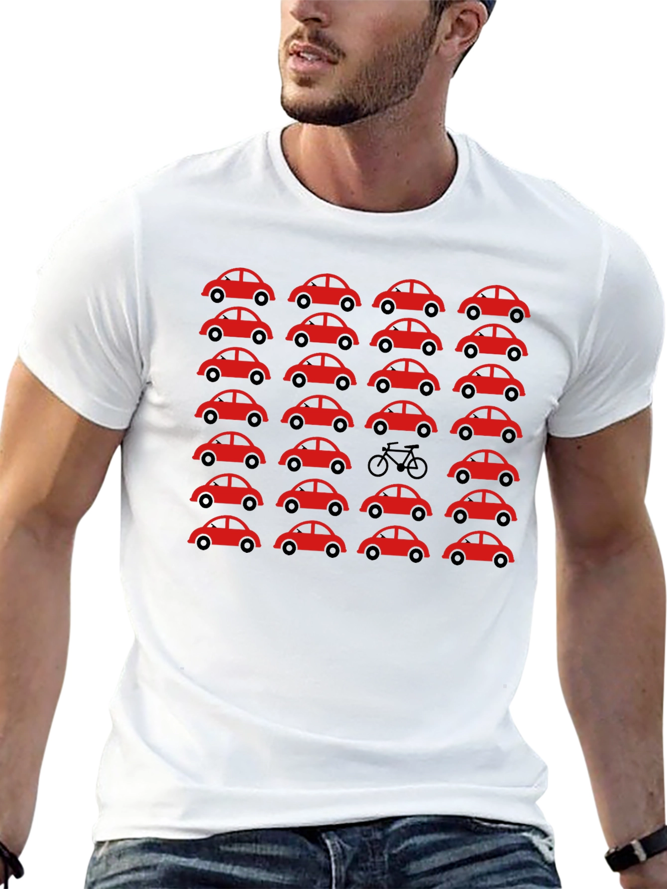 Car and Bike T-Shirt - Black