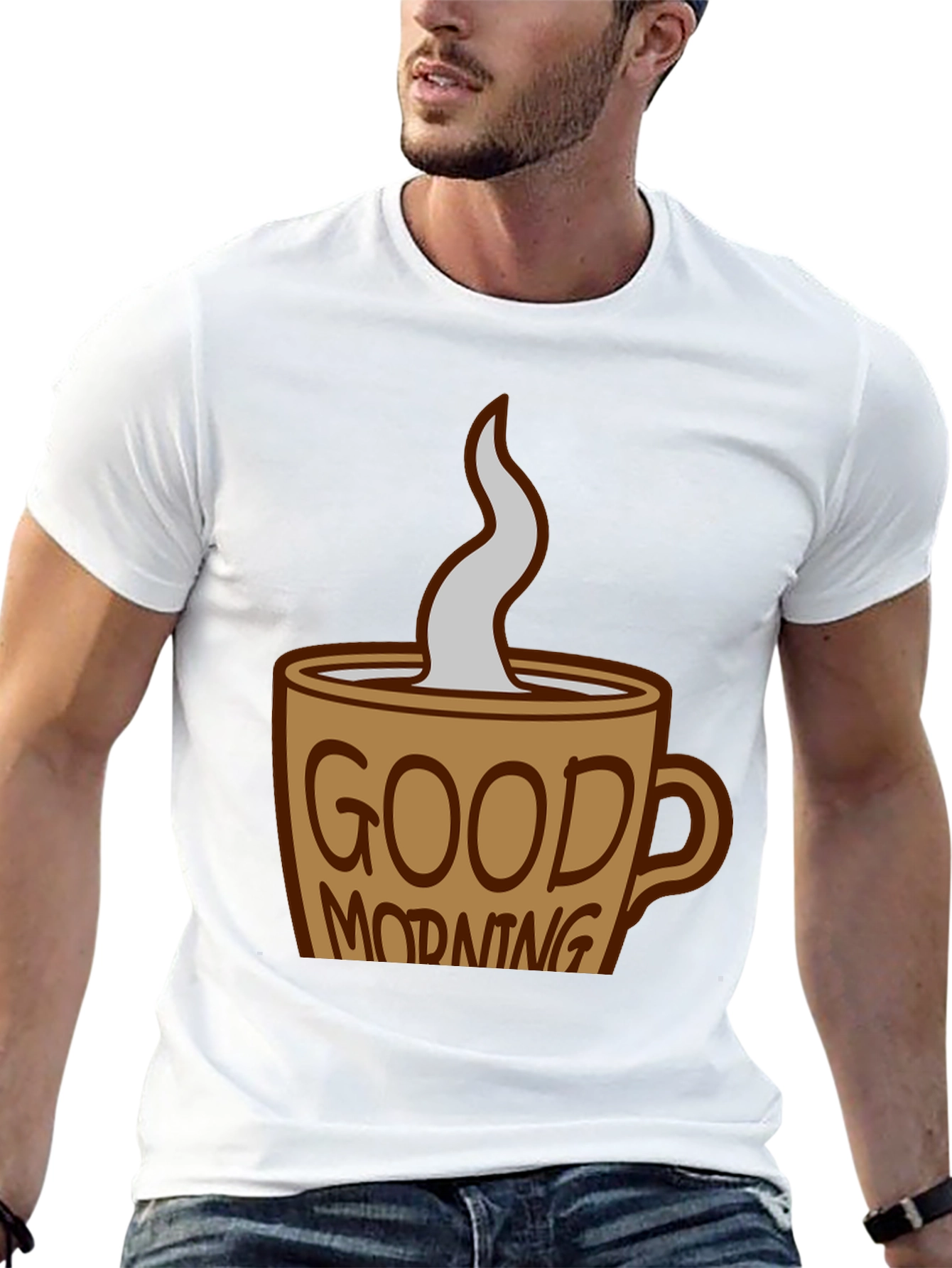 Good Morning Coffee Cup Graphic T-Shirt - Unisex