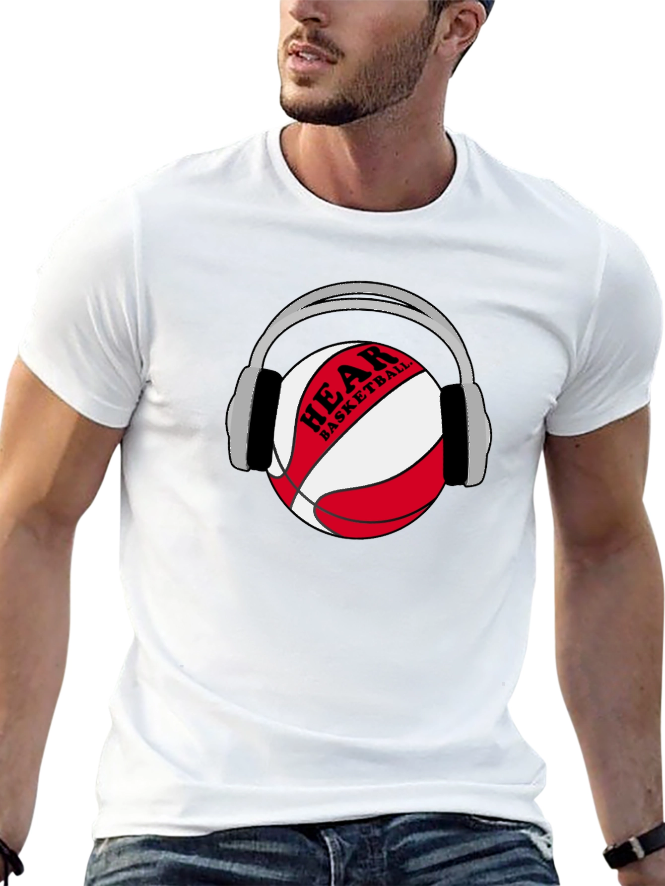 Hear Basketball Graphic T-Shirt - Black