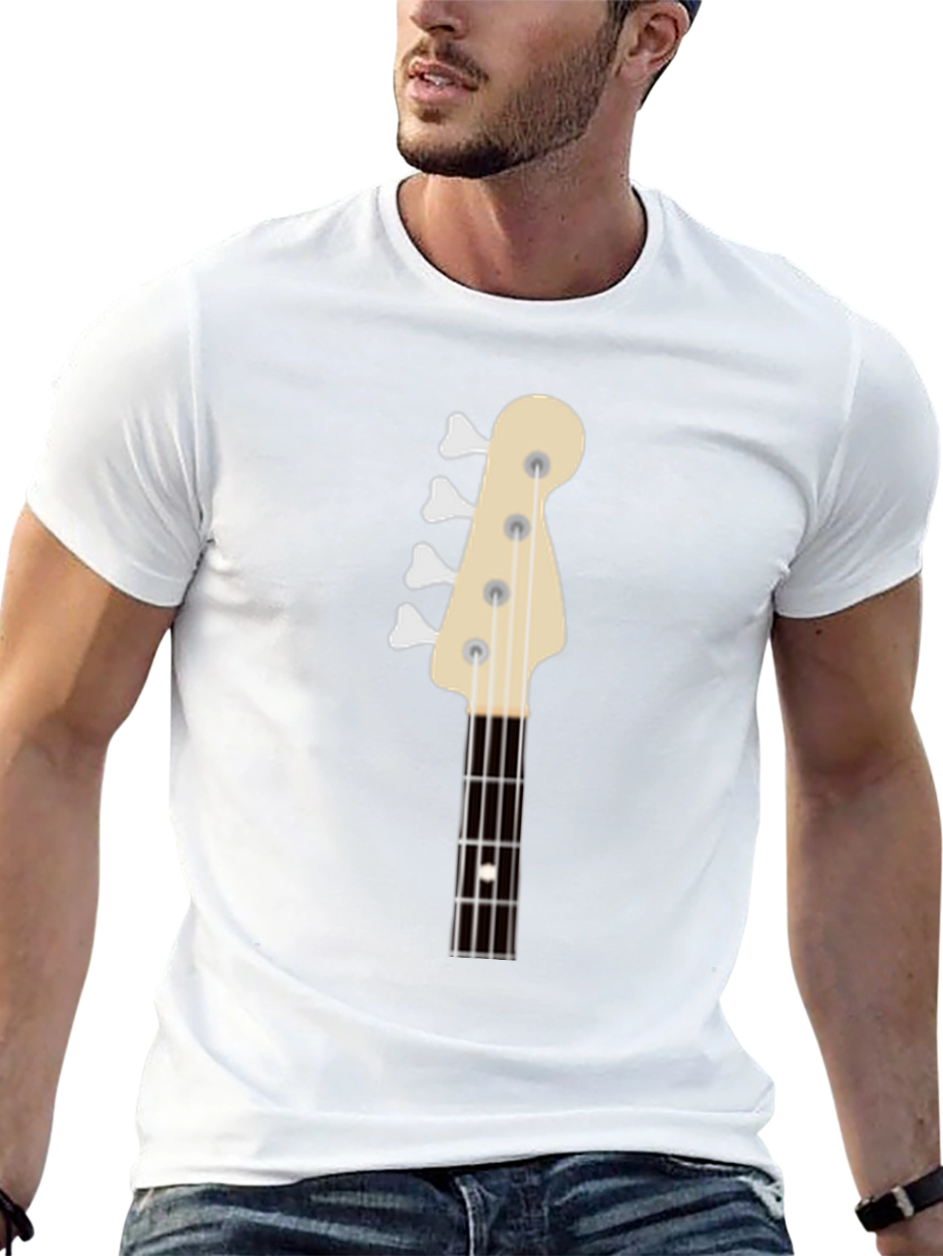 Bass Guitar Headstock Graphic T-Shirt