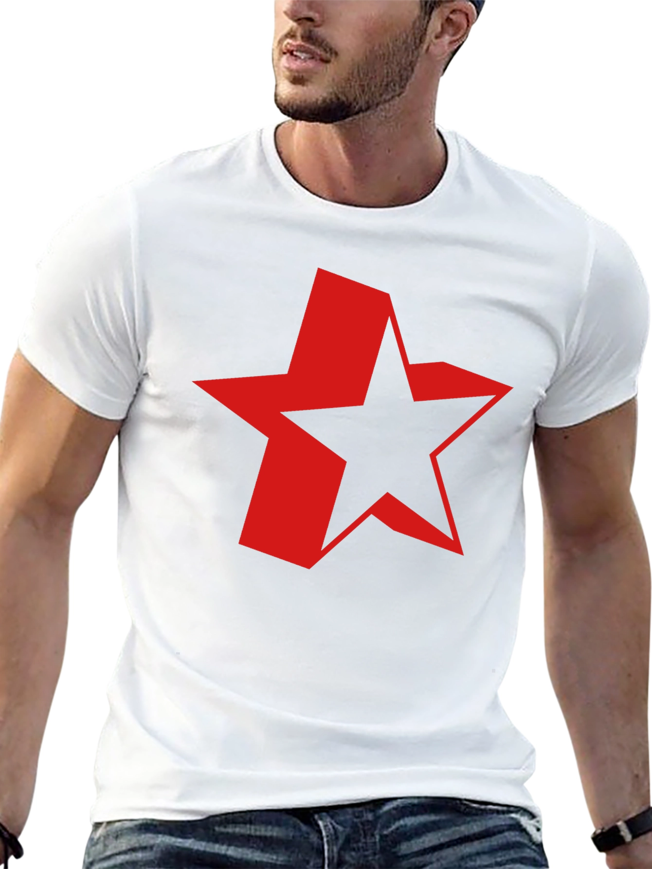 Red Star Graphic Black T-Shirt