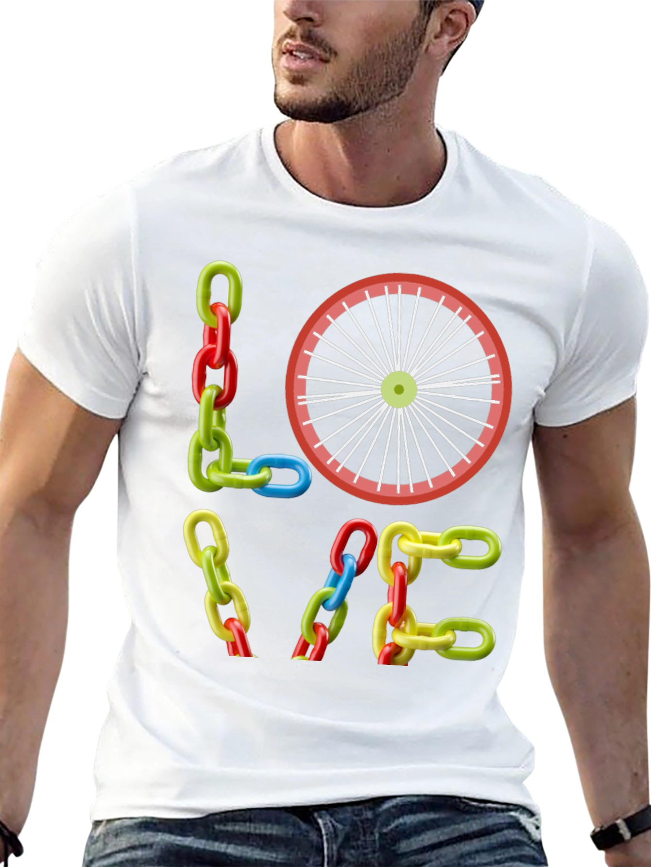 LOVE Bike Chain T-Shirt - Cycling Fan Tee