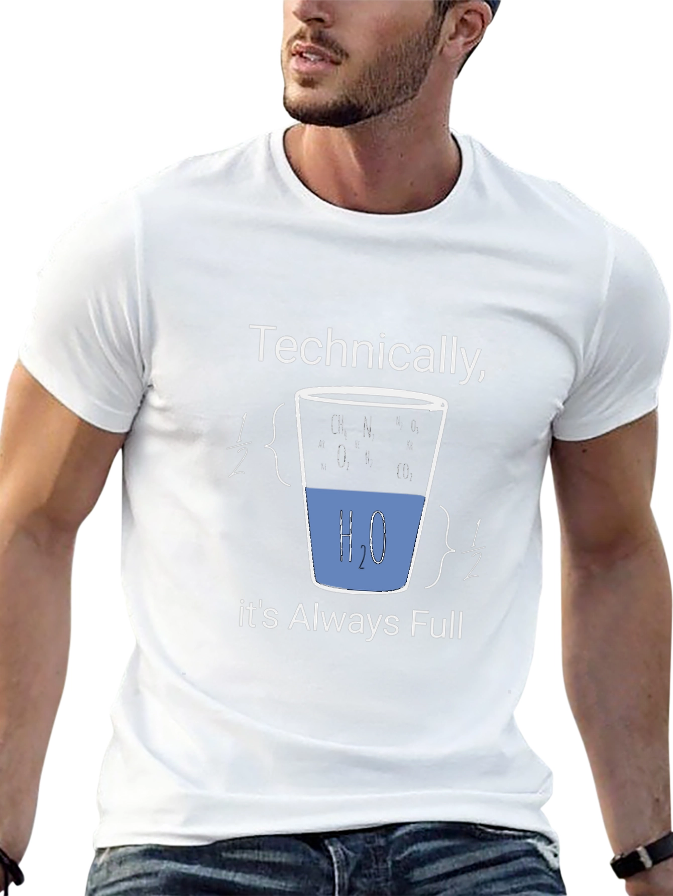 Technically Always Full T-Shirt: Science Humor Tee