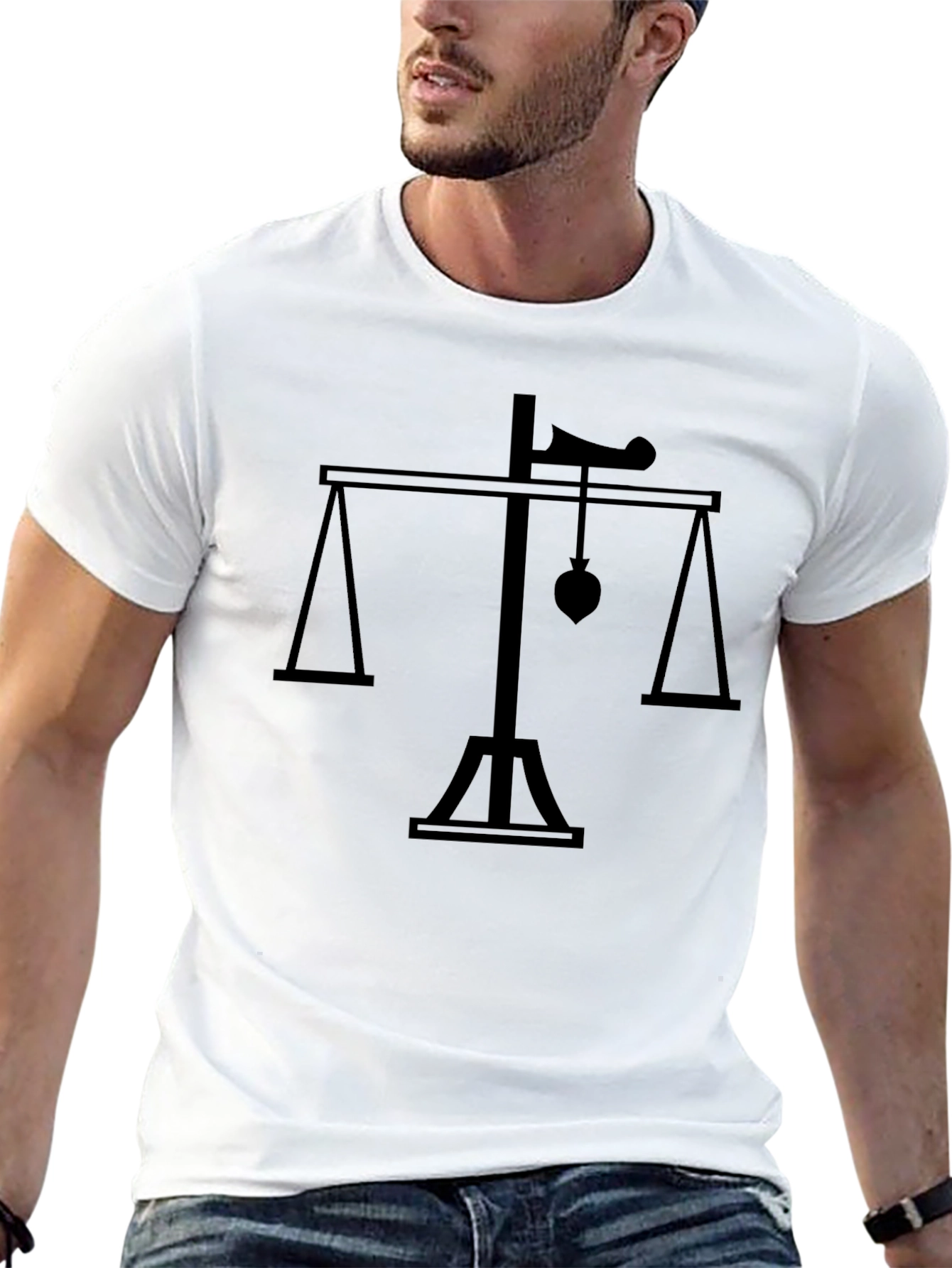 Scales of Justice Heart T-Shirt - Mens