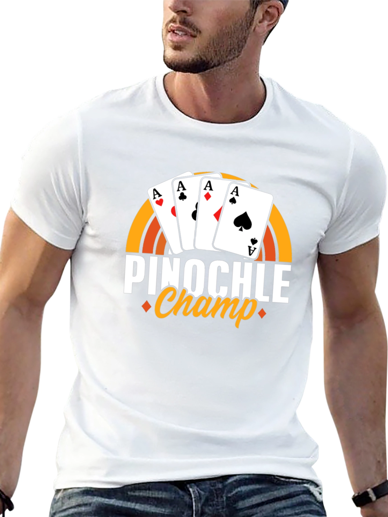 Pinochle Champ T-Shirt - Ace Card Design