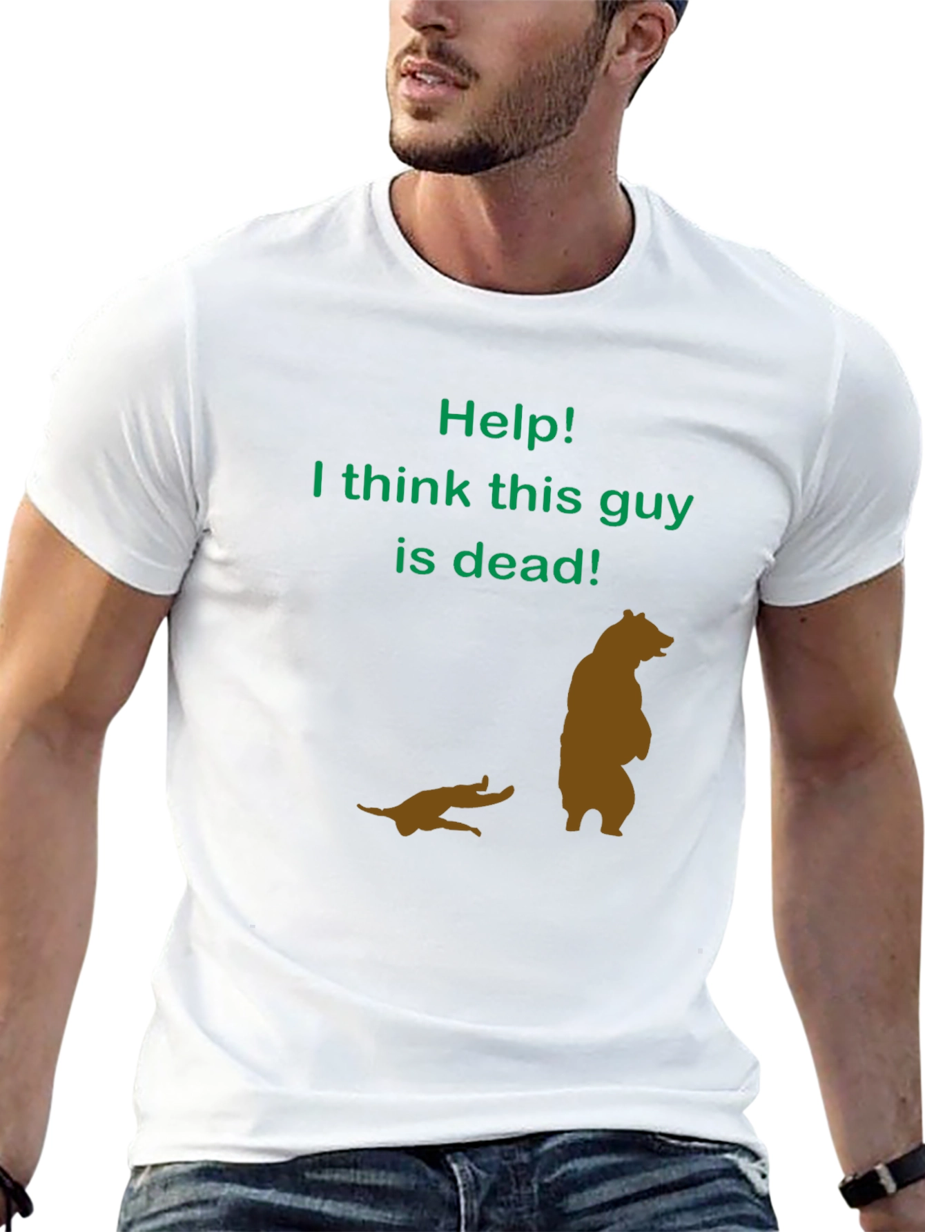 Help! Funny Bear T-Shirt