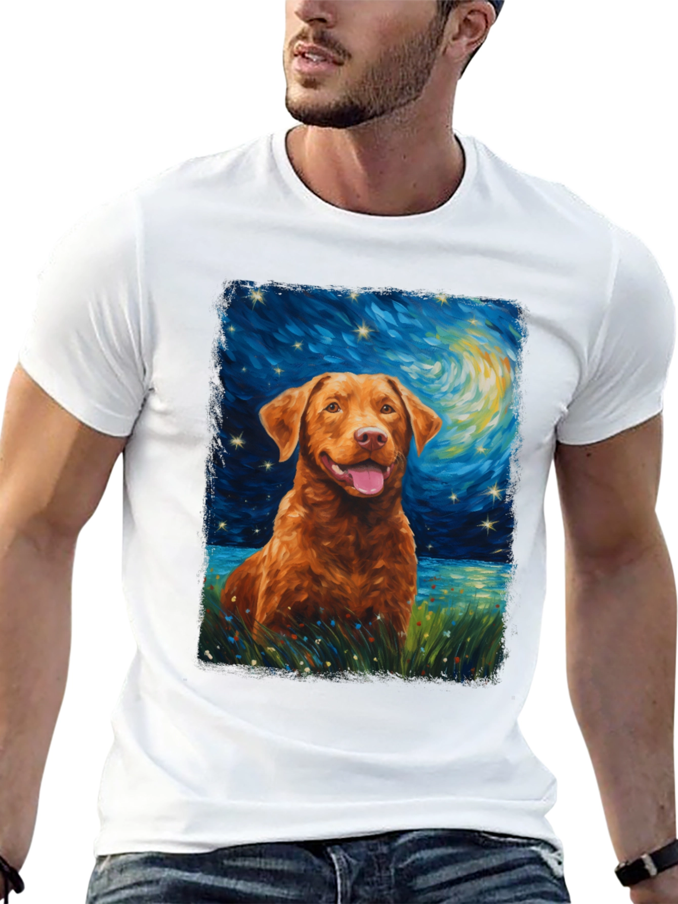 Starry Night Dog T-Shirt