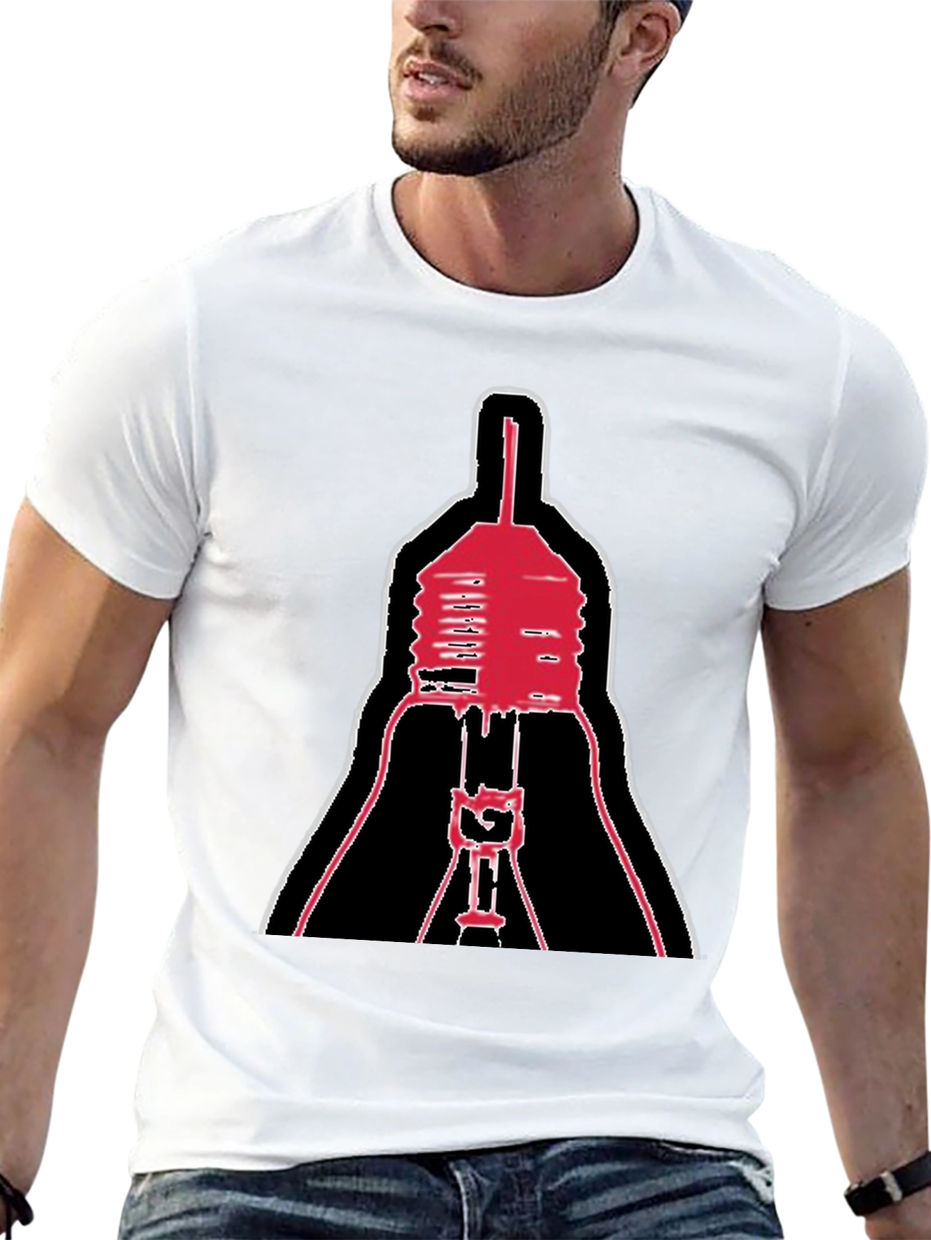 Abstract Lightbulb Graphic T-Shirt