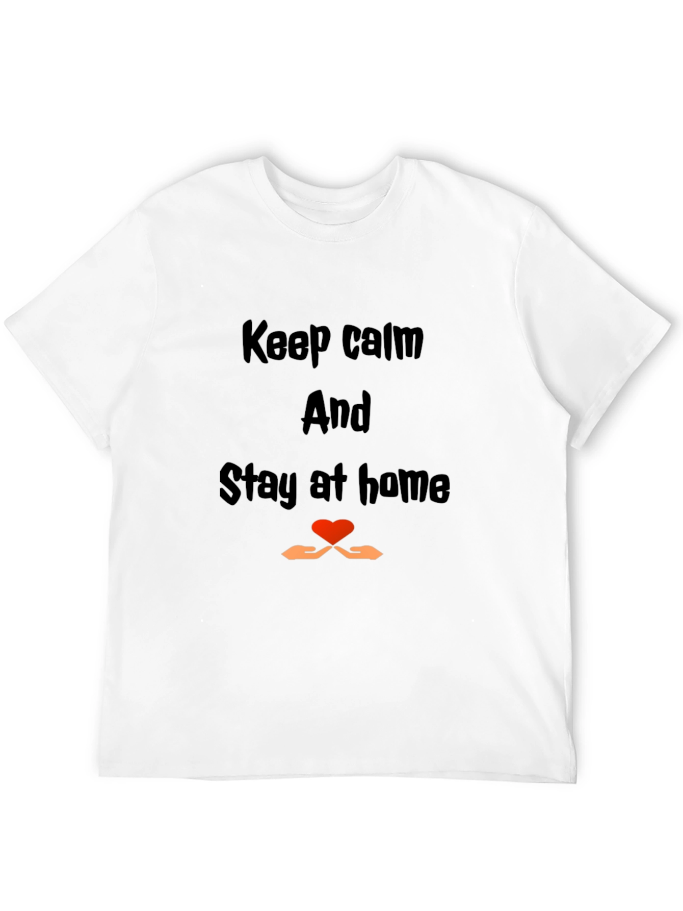 Keep Calm Stay Home Graphic Tee - Black