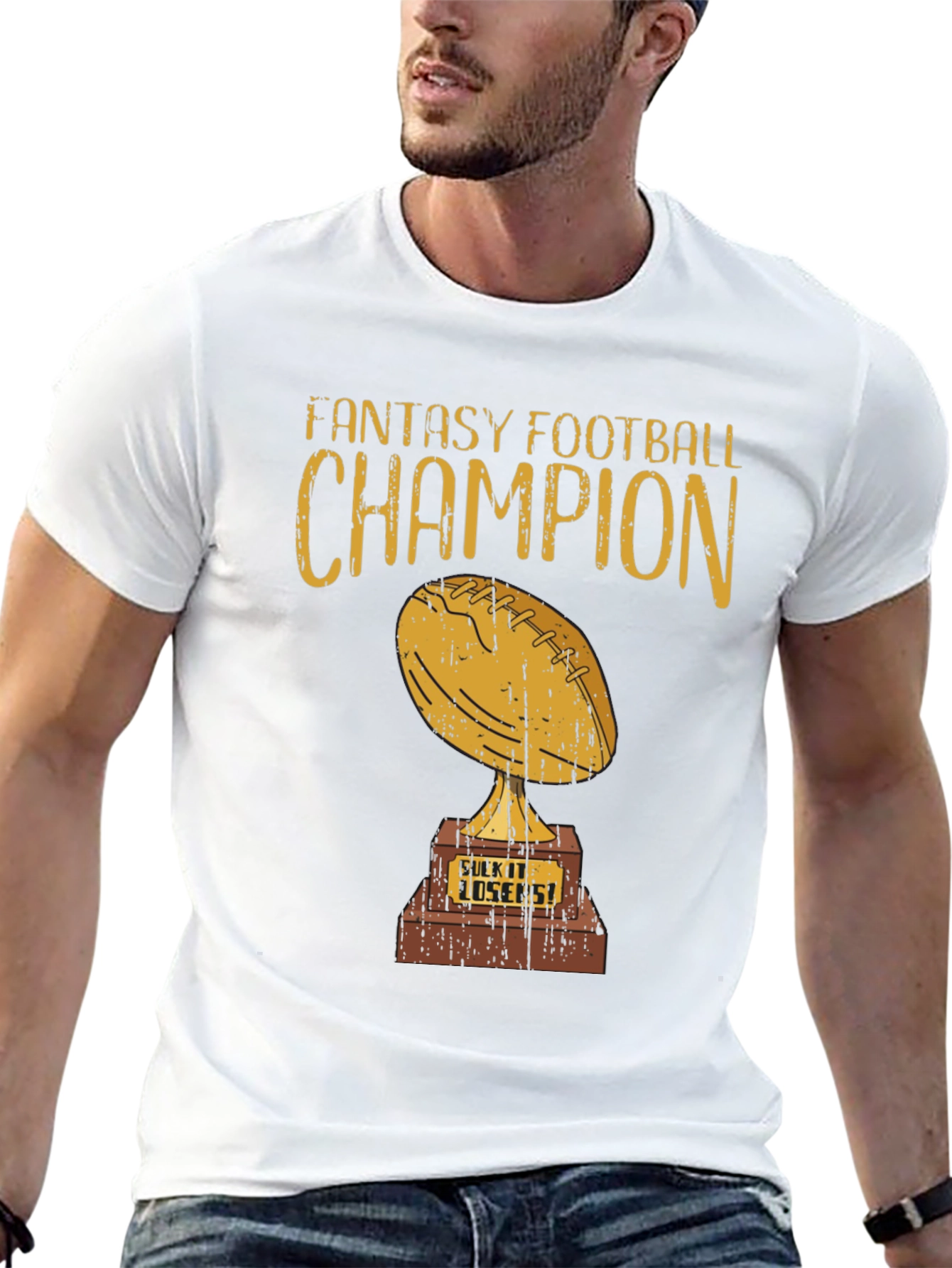 Fantasy Football Champion Trophy Graphic Tee