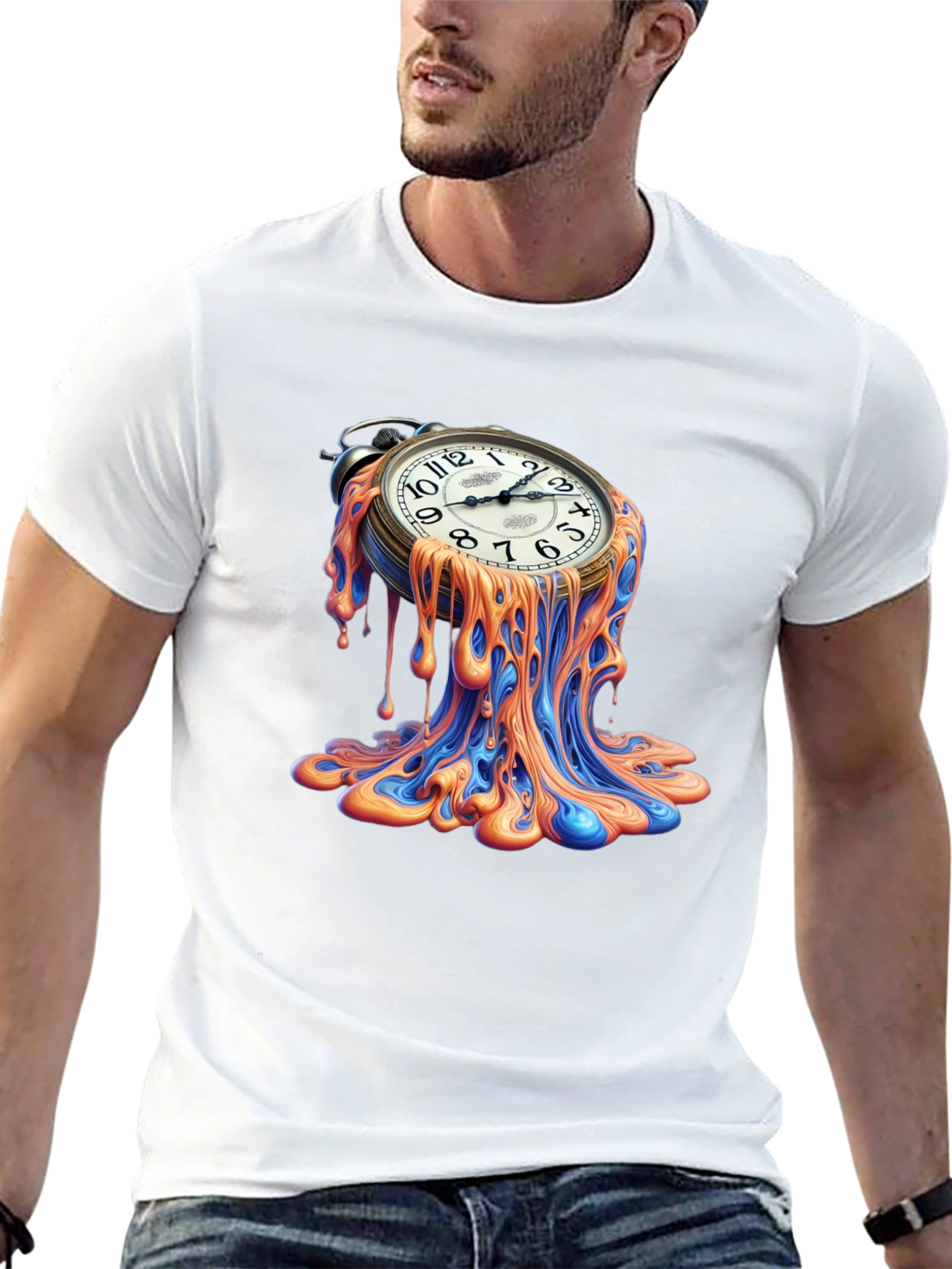 Melting Clock Graphic Tee - Time is Fluid!