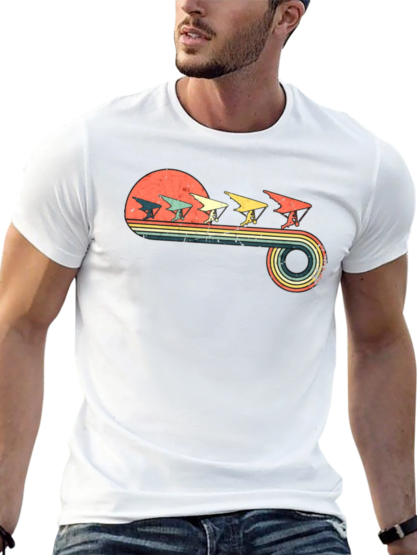 Hang Gliding Retro T-Shirt