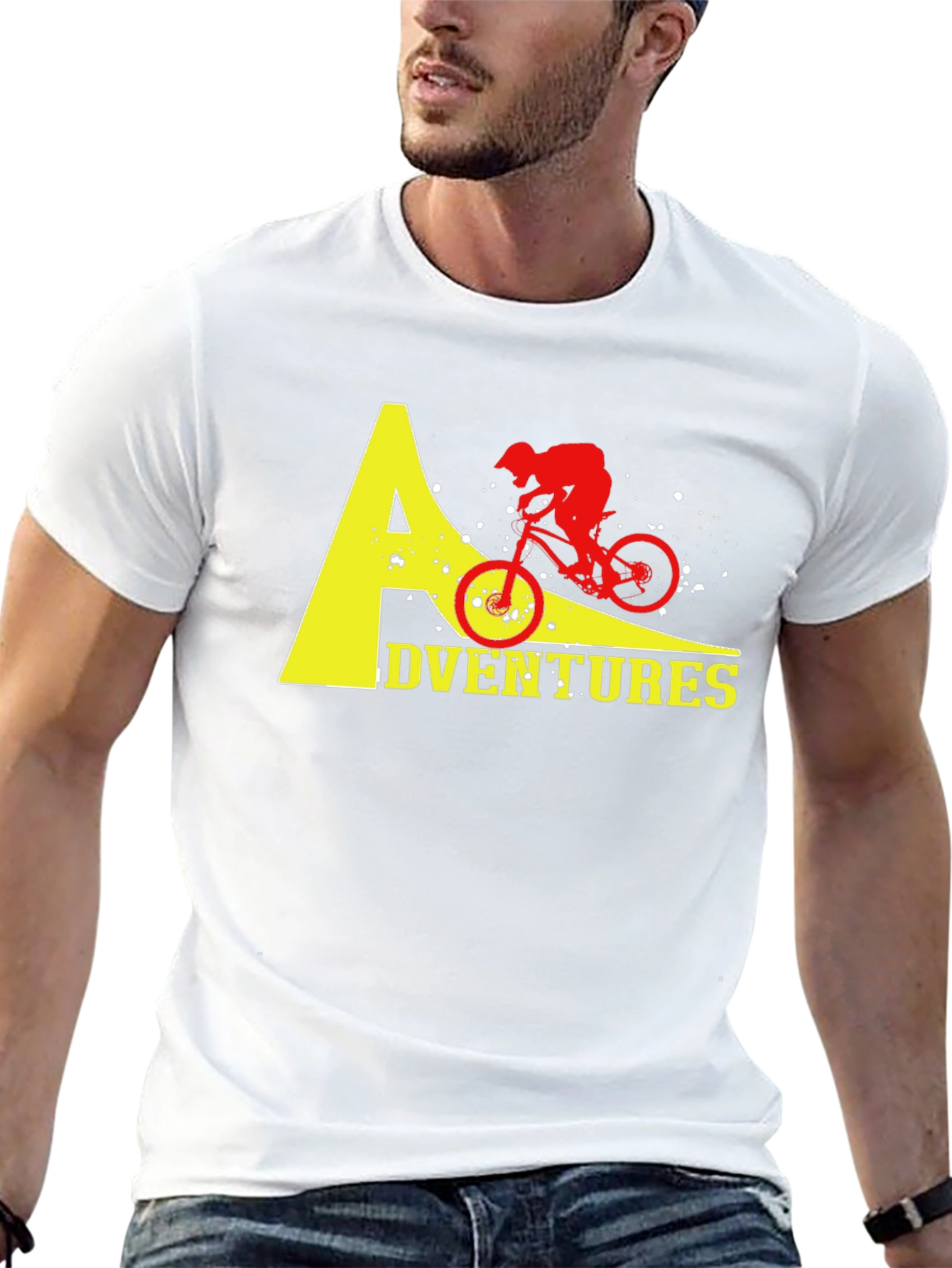 Adventure Biker T-Shirt - Black Cotton Tee