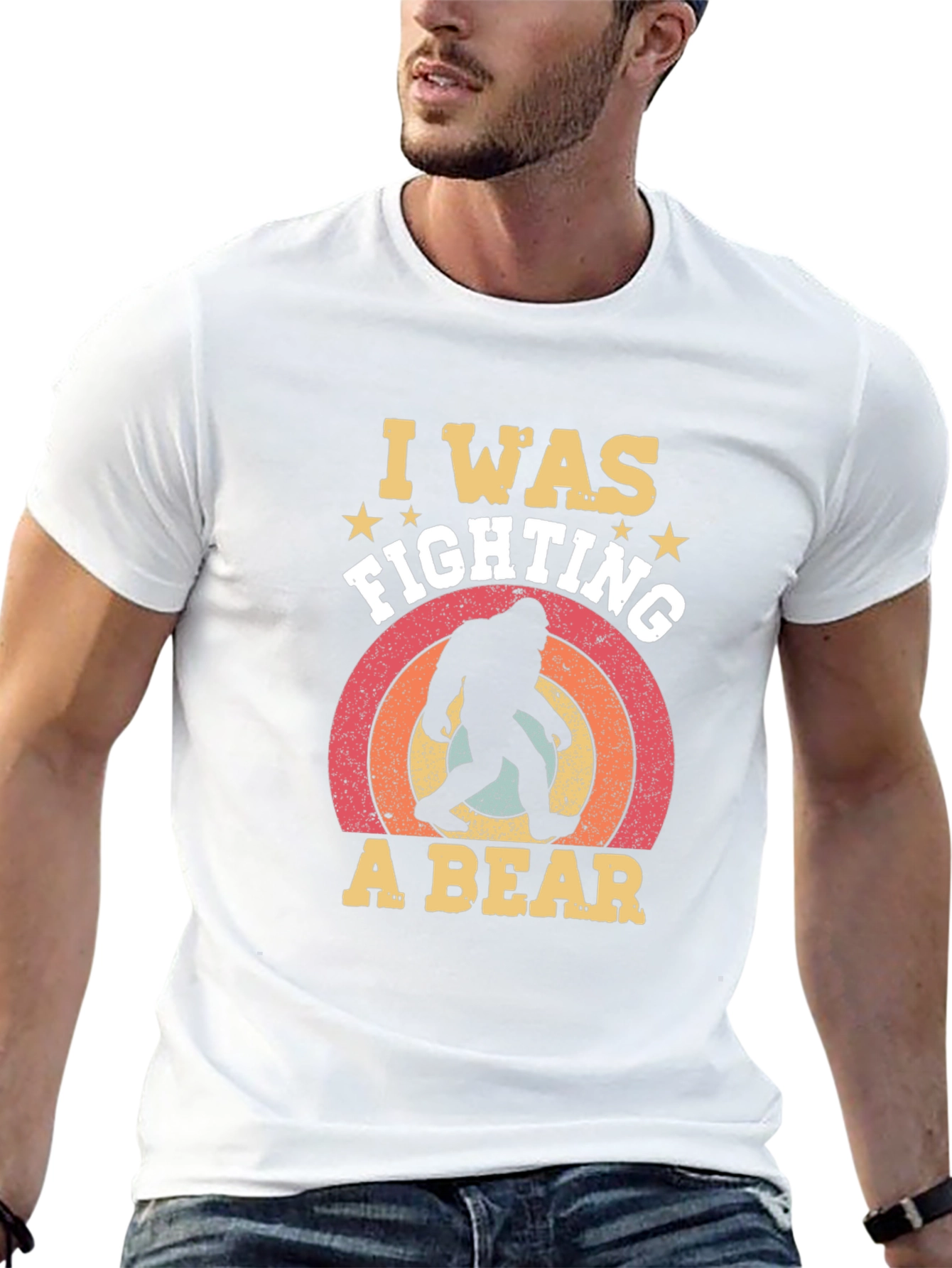 I Was Fighting A Bear Graphic T-Shirt