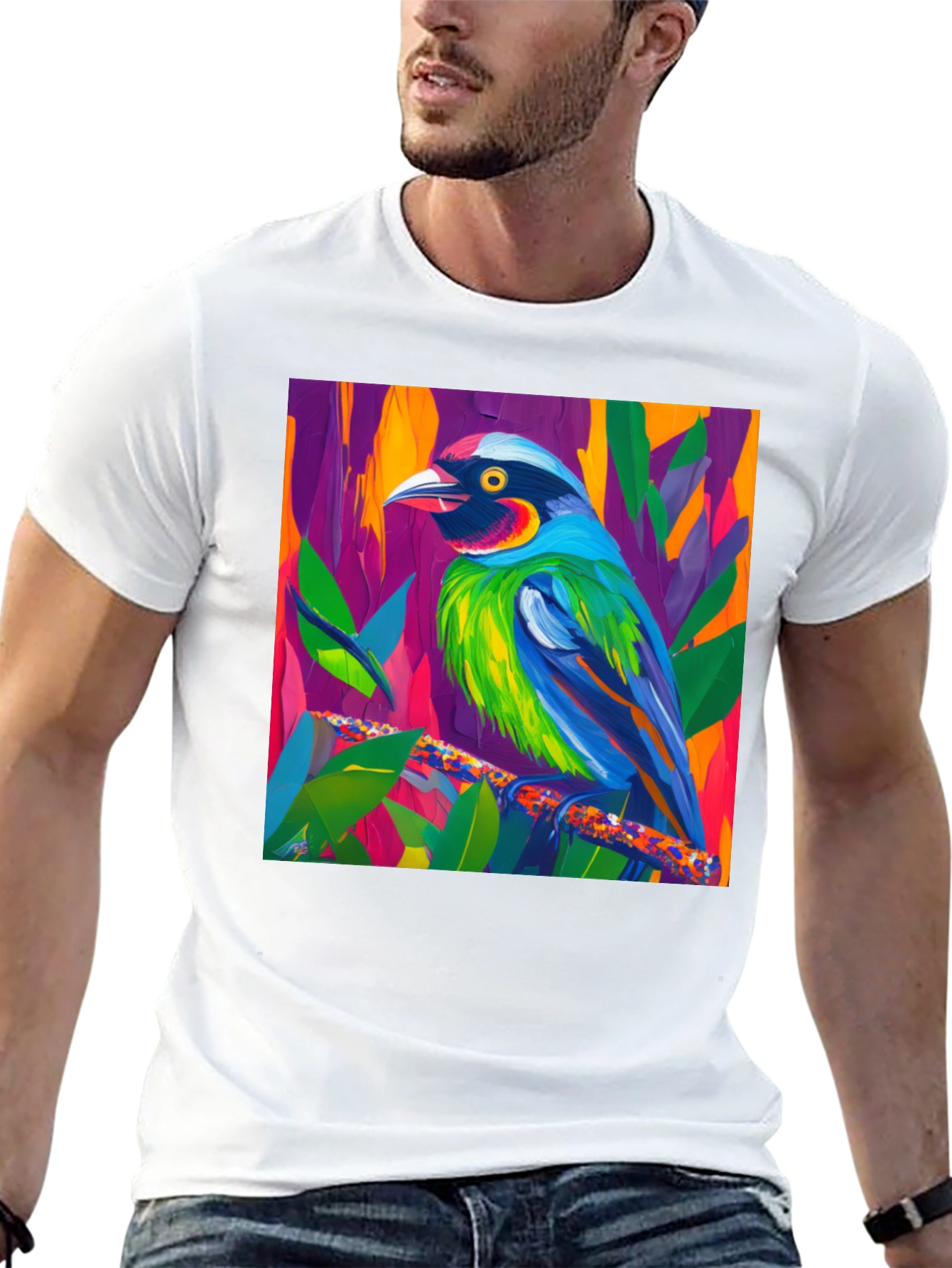 Colorful Bird Art T-Shirt