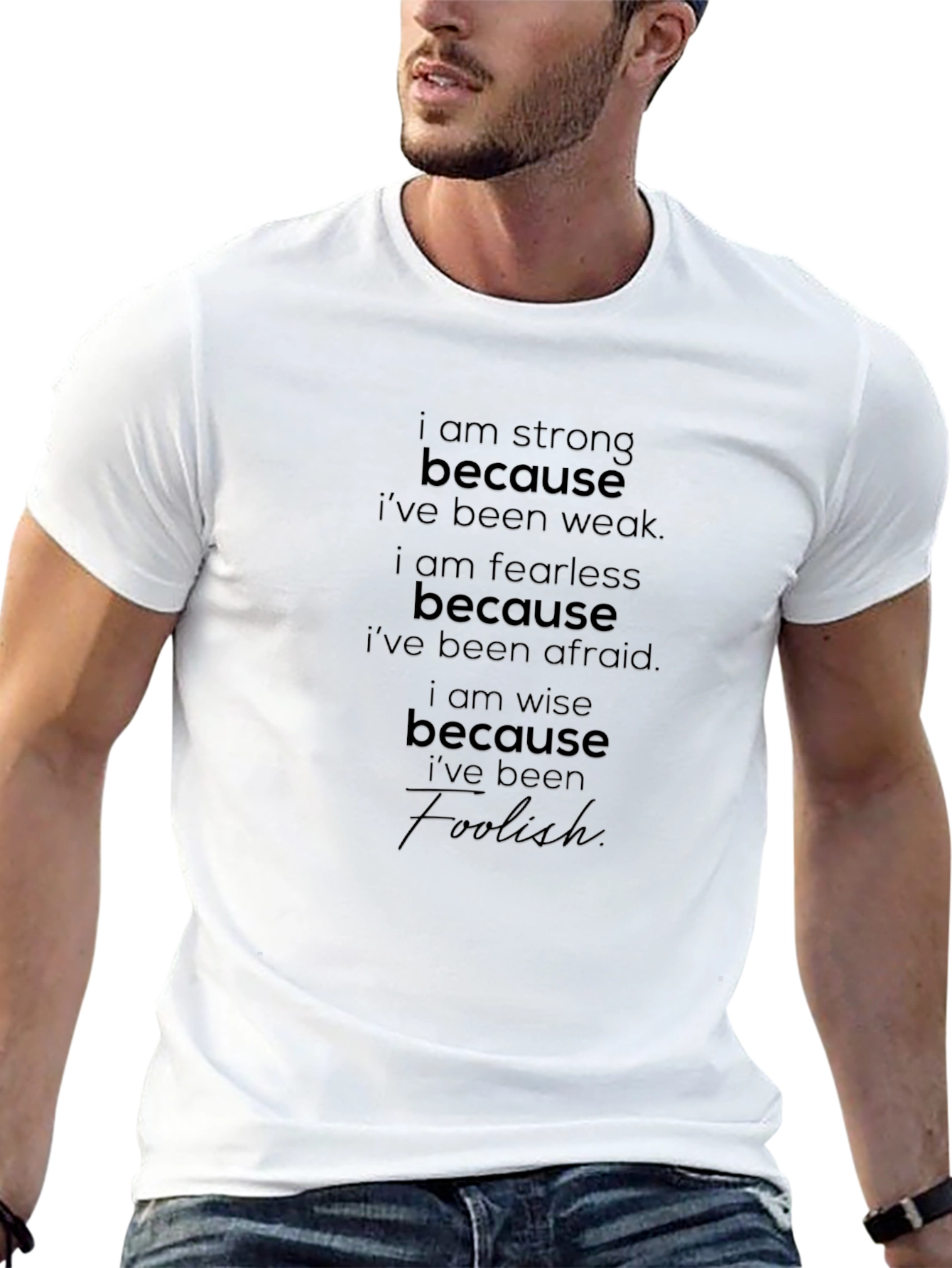 Motivational T-Shirt - Strong Fearless Wise