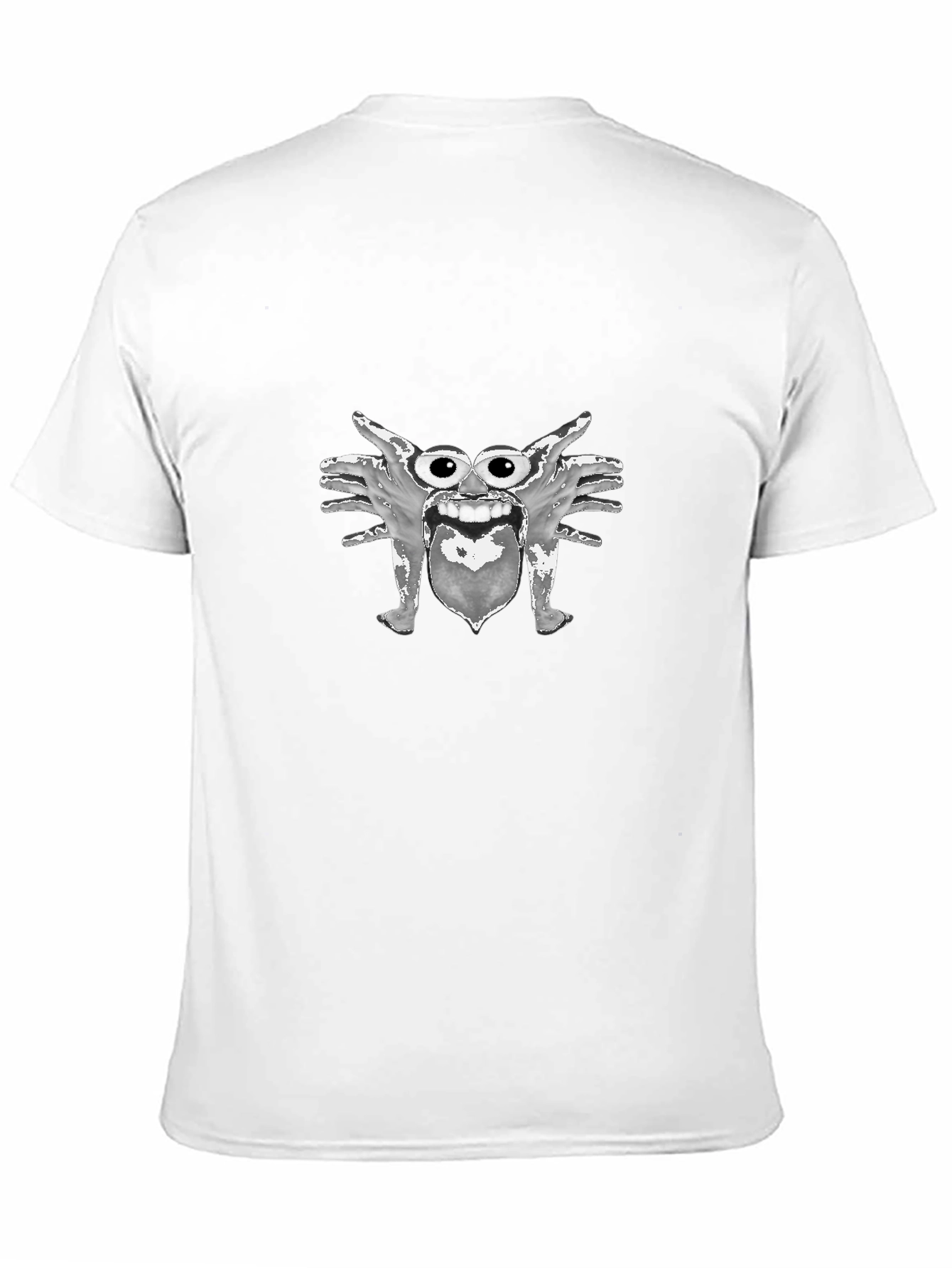Monster Face Graphic Black T-Shirt