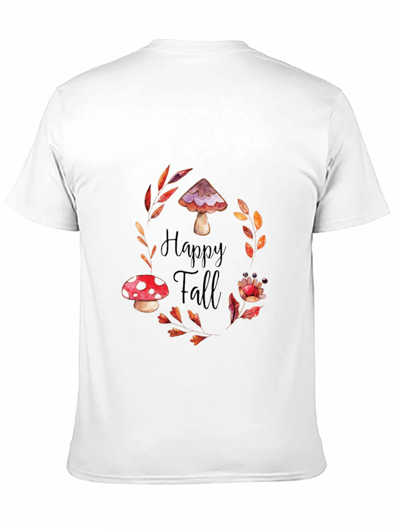 Happy Fall Mushroom T-Shirt - Autumnal Graphic Tee