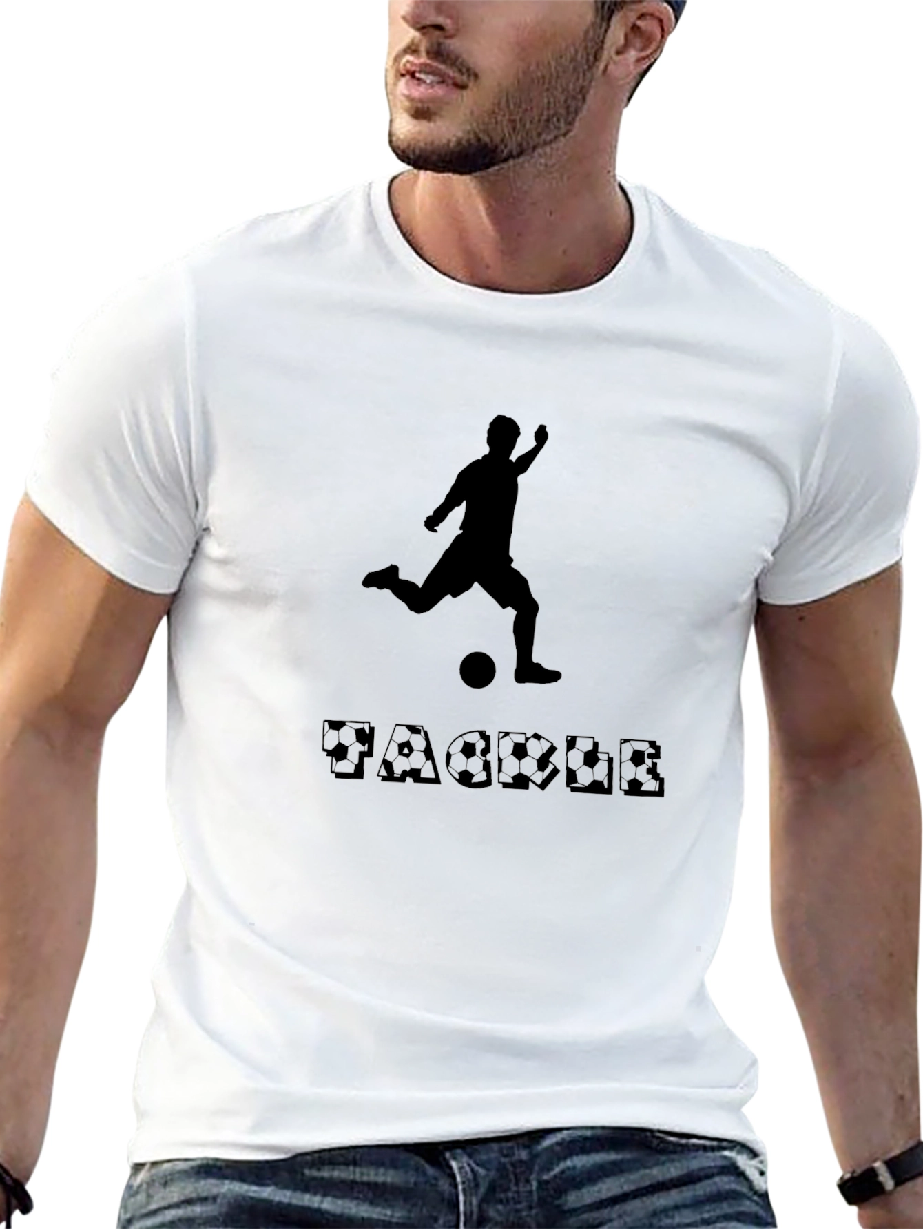 Tackle Soccer Graphic Tee - Black