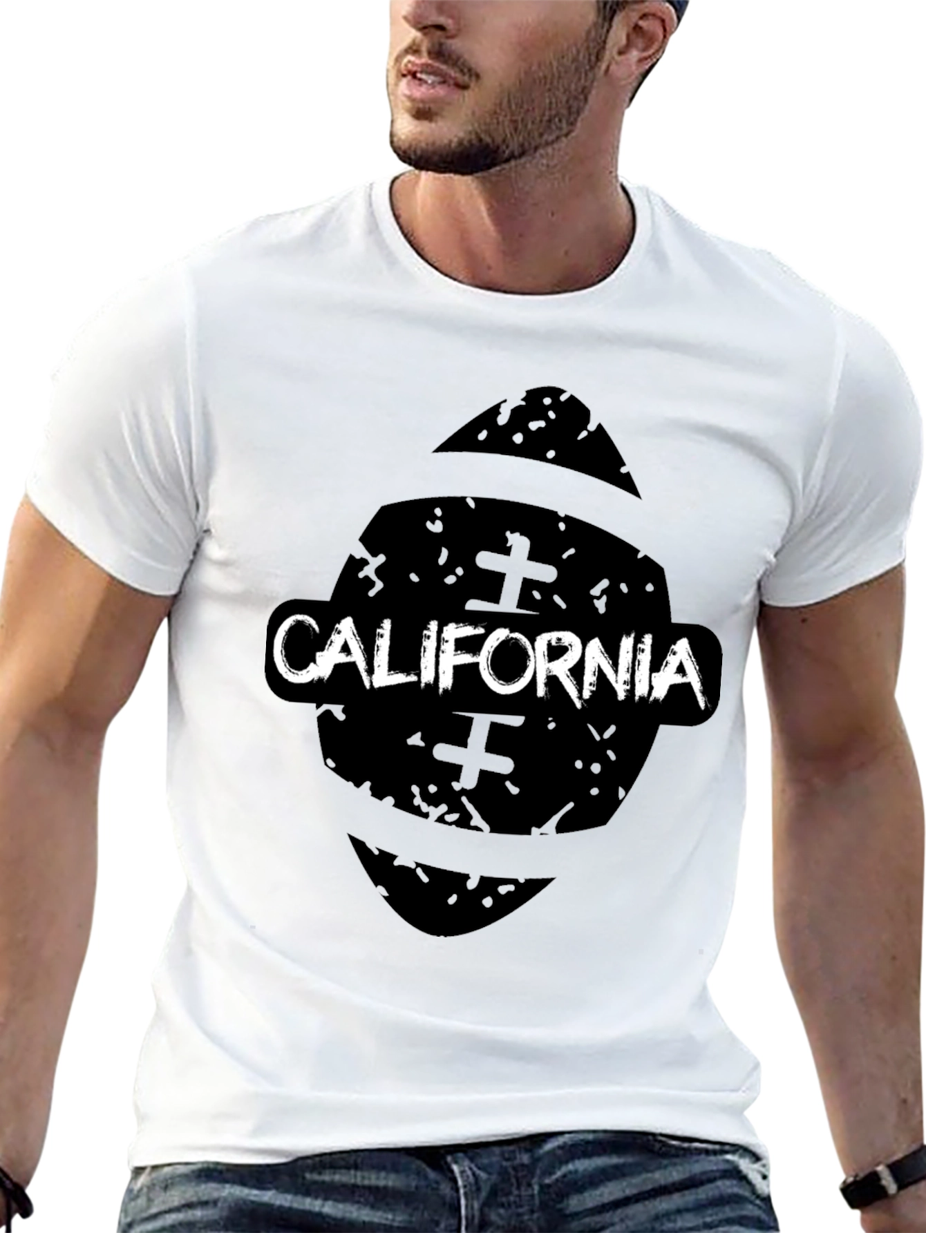 California Football Black Graphic T-Shirt