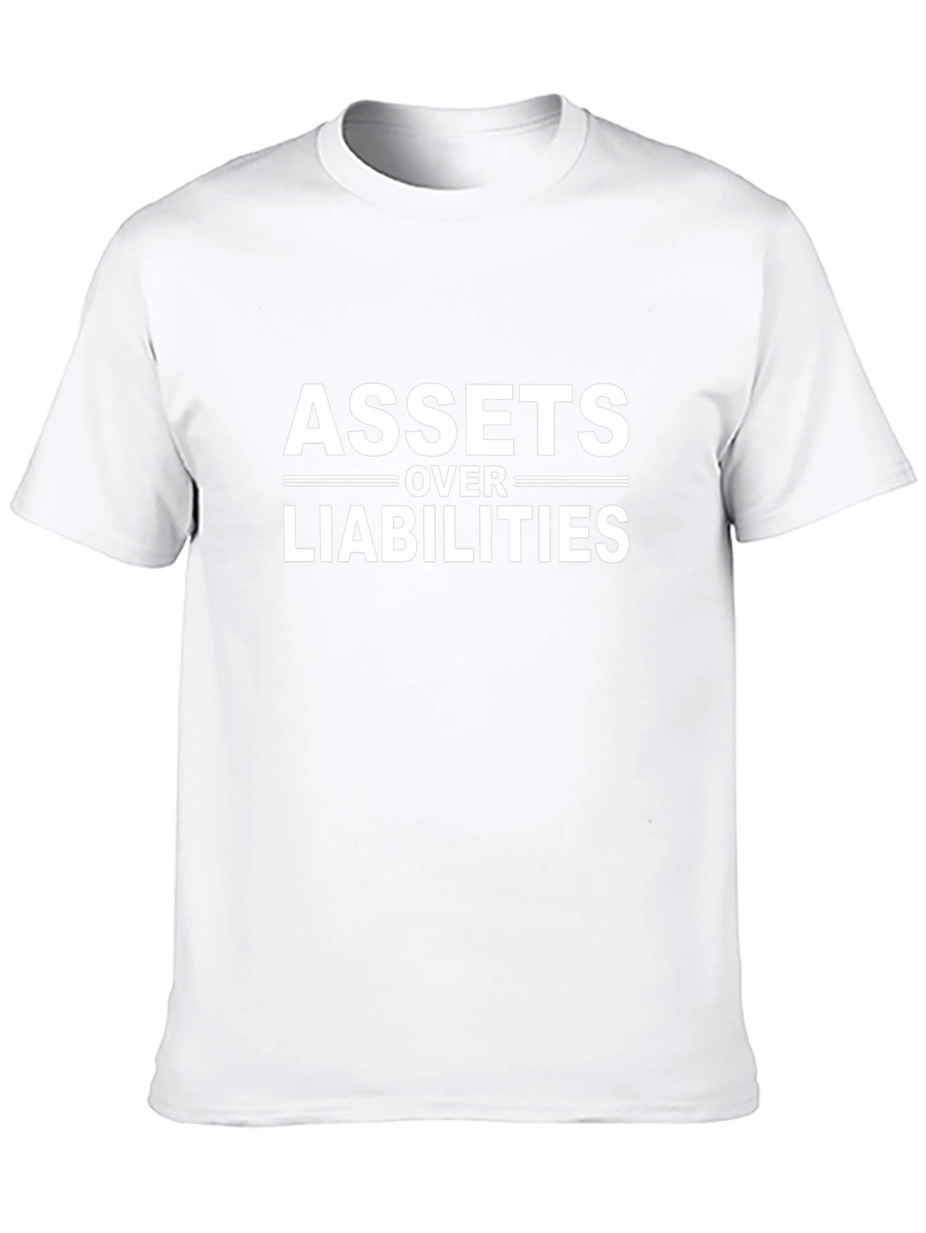 Assets Over Liabilities Black Graphic Tee