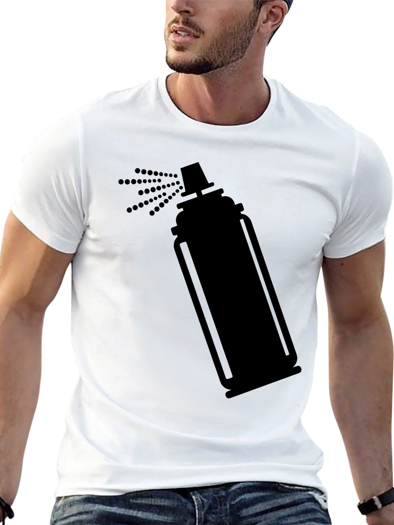 Spray Paint Can Graphic Tee - Cool Design