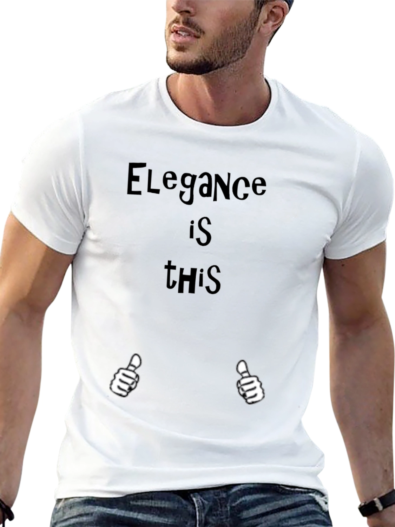 Elegant Humor Black T-Shirt