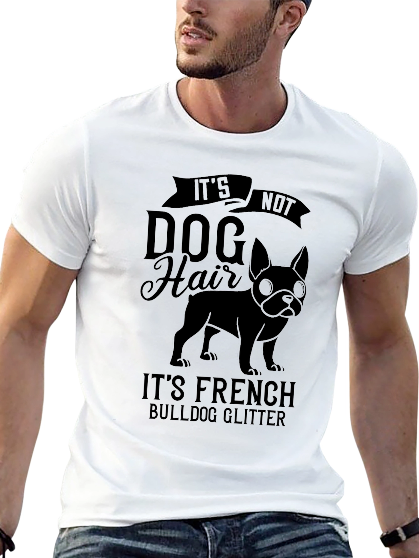 Funny French Bulldog Glitter T-Shirt