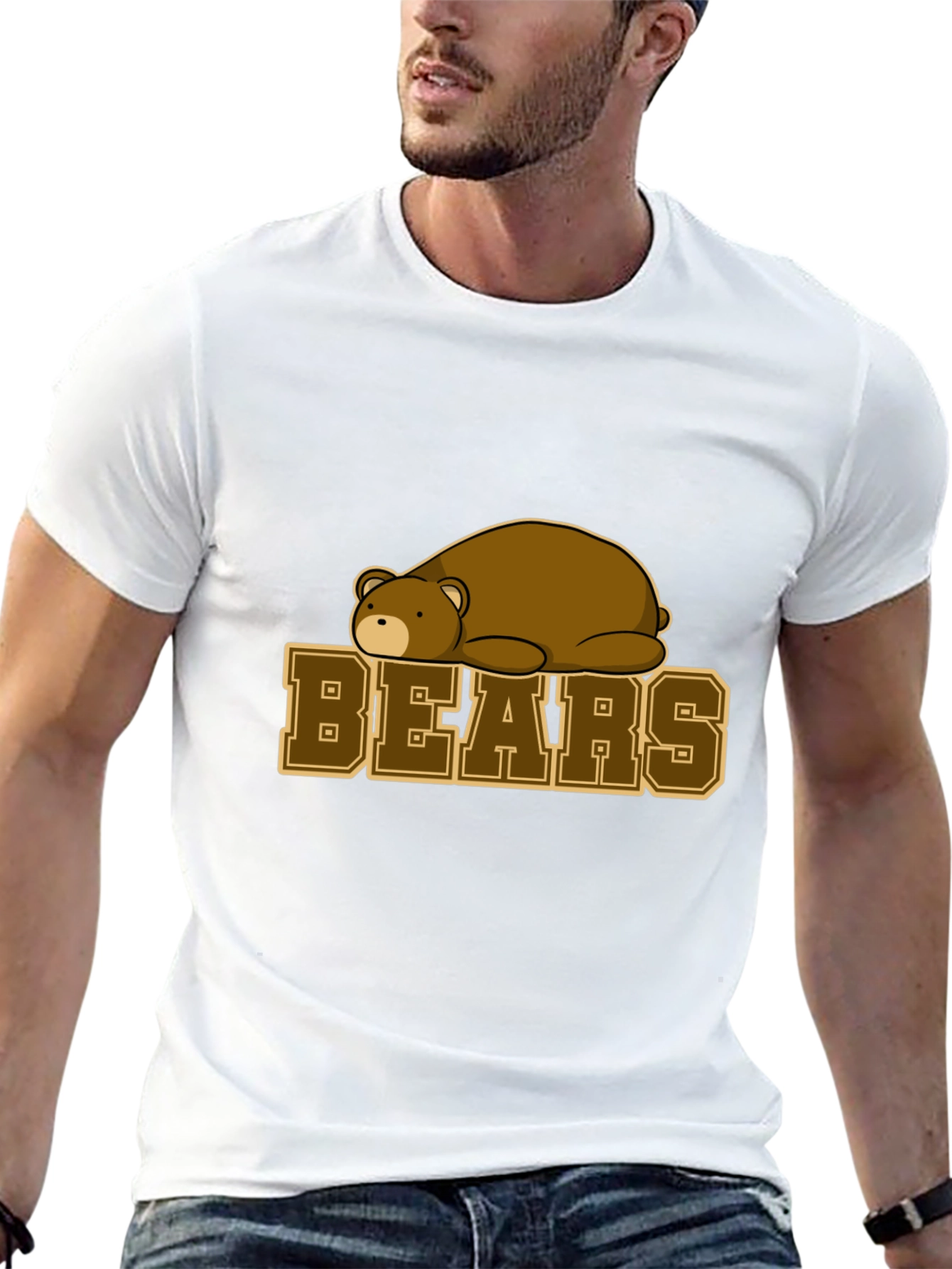 Bears Graphic T-Shirt - Black Cotton Tee