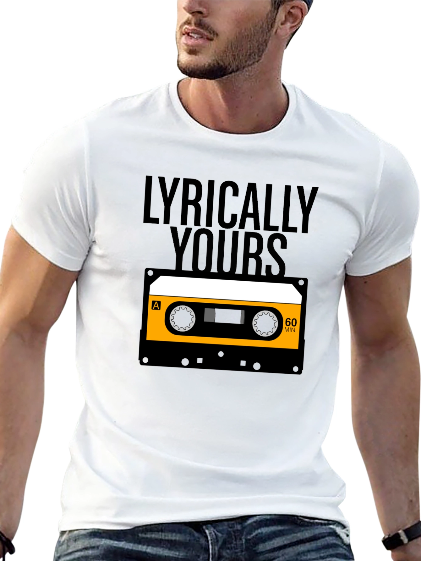 Lyrically Yours Cassette Tape T-Shirt - Retro Music Tee